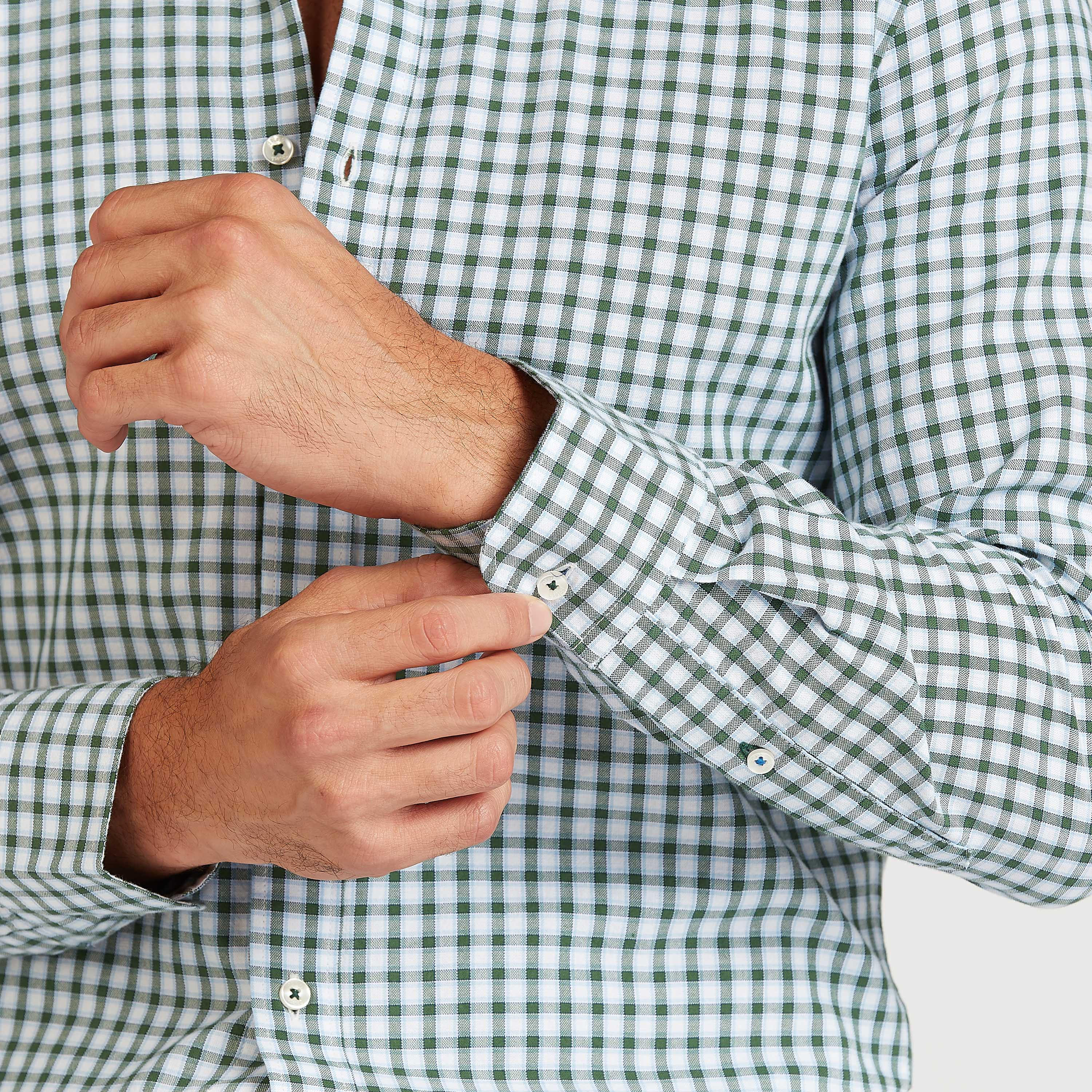 قميص مستدام كاروهات بياقة عادية وأكمام طويلة-men-clothing-shirts-image-5