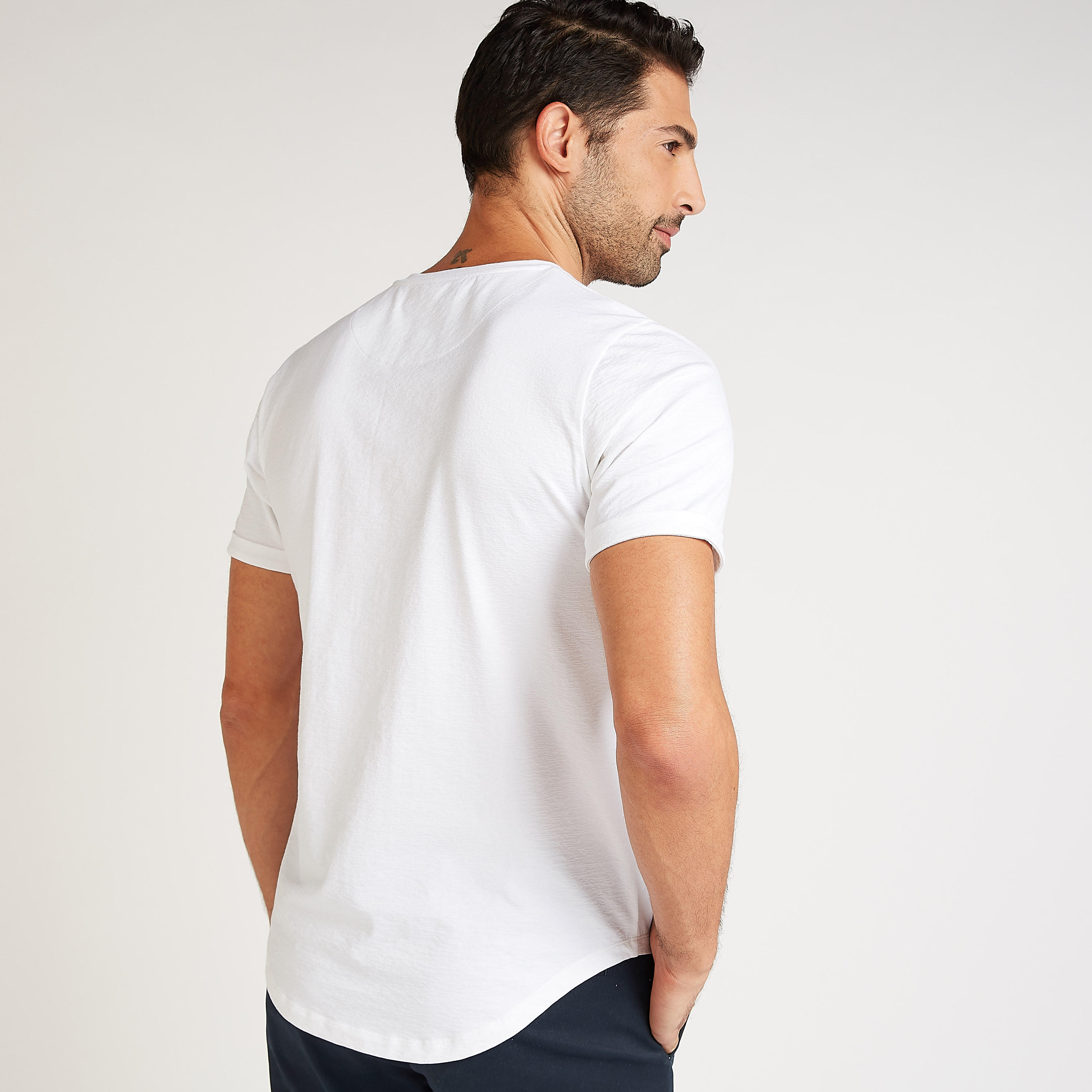 تيشيرت سادة بياقة أزرار وأكمام قصيرة-men-clothing-tshirtsandpolos-tshirts-image-4