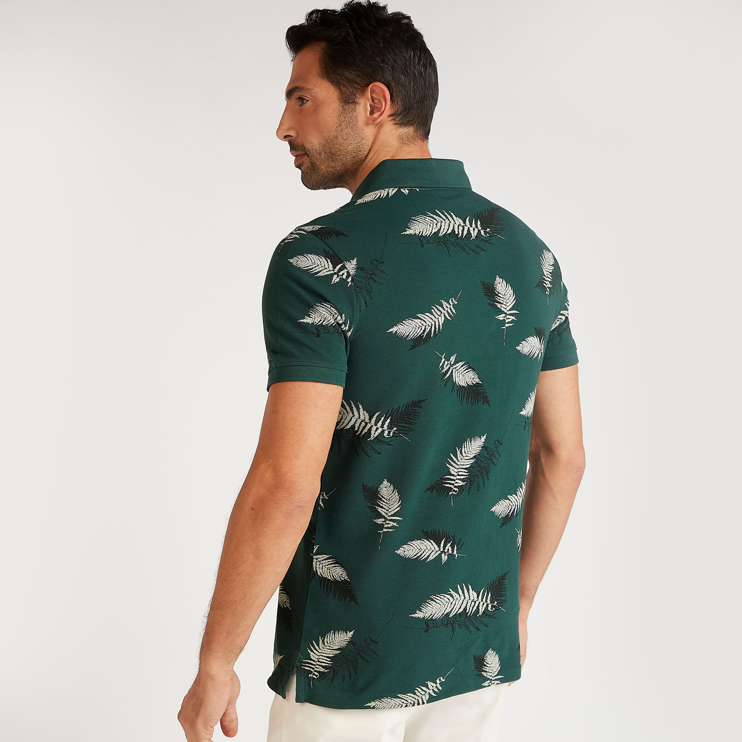 Sustainable Printed Polo T-shirt with Short Sleeves-men-clothing-tshirtsandpolos-polos-image-4