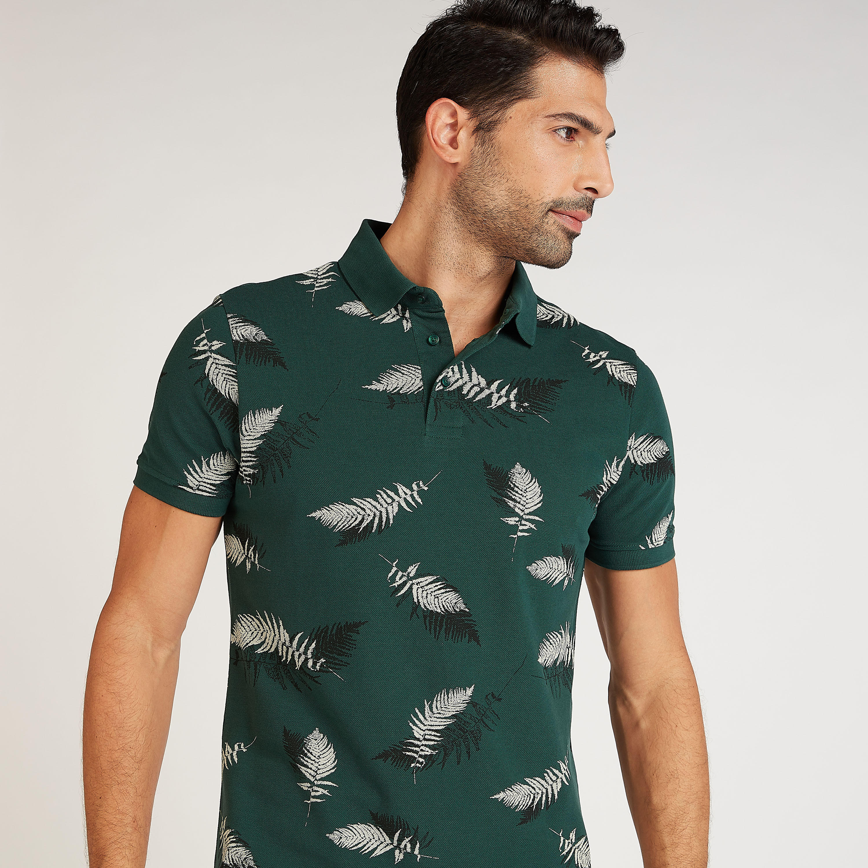 Sustainable Printed Polo T-shirt with Short Sleeves-men-clothing-tshirtsandpolos-polos-image-5