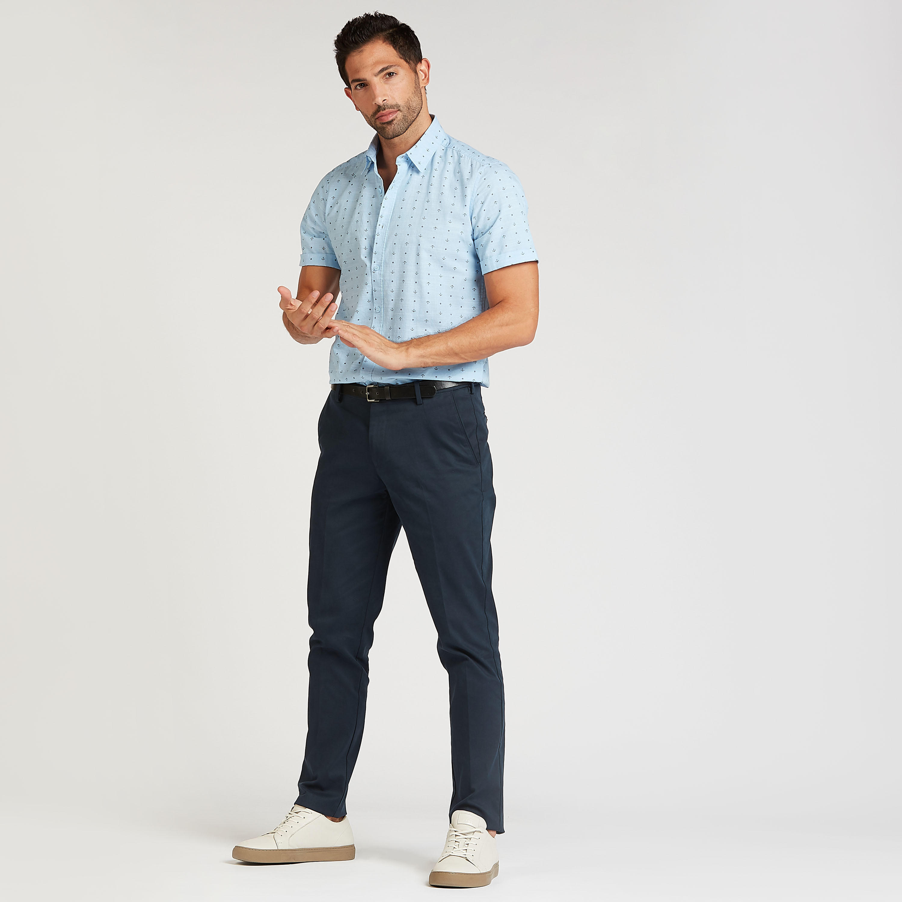 قميص مستدام سليم فيت بطبعات وأكمام قصيرة-men-clothing-shirts-image-2