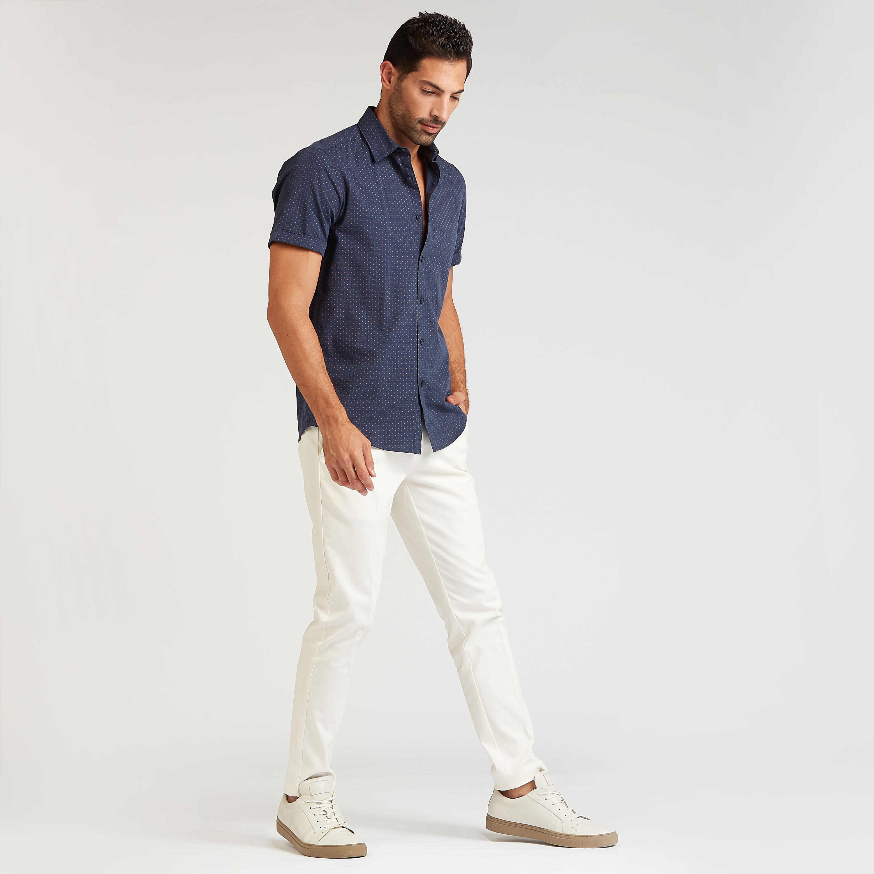 قميص مستدام سليم فيت بطبعات وأكمام قصيرة-men-clothing-shirts-image-2