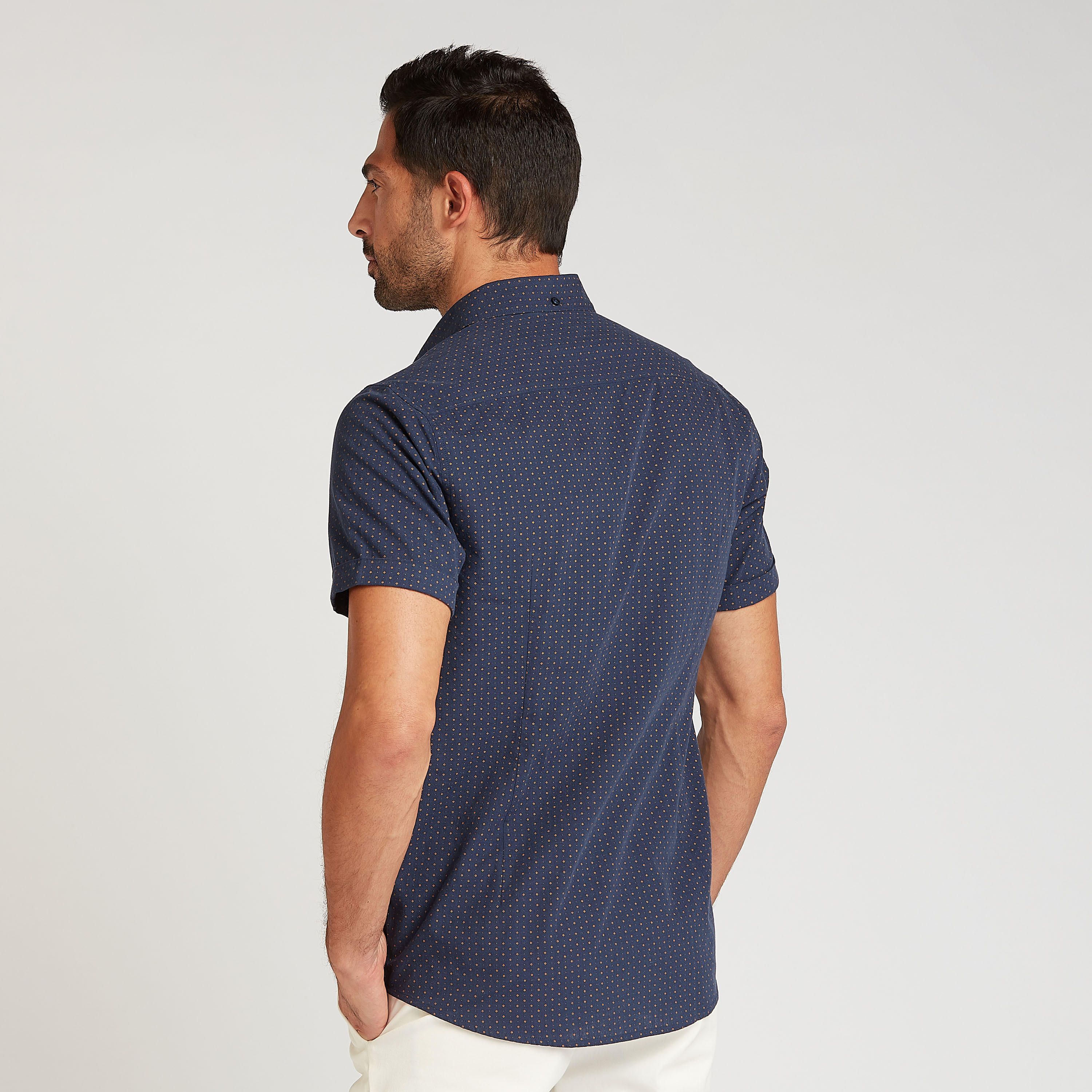 قميص مستدام سليم فيت بطبعات وأكمام قصيرة-men-clothing-shirts-image-4
