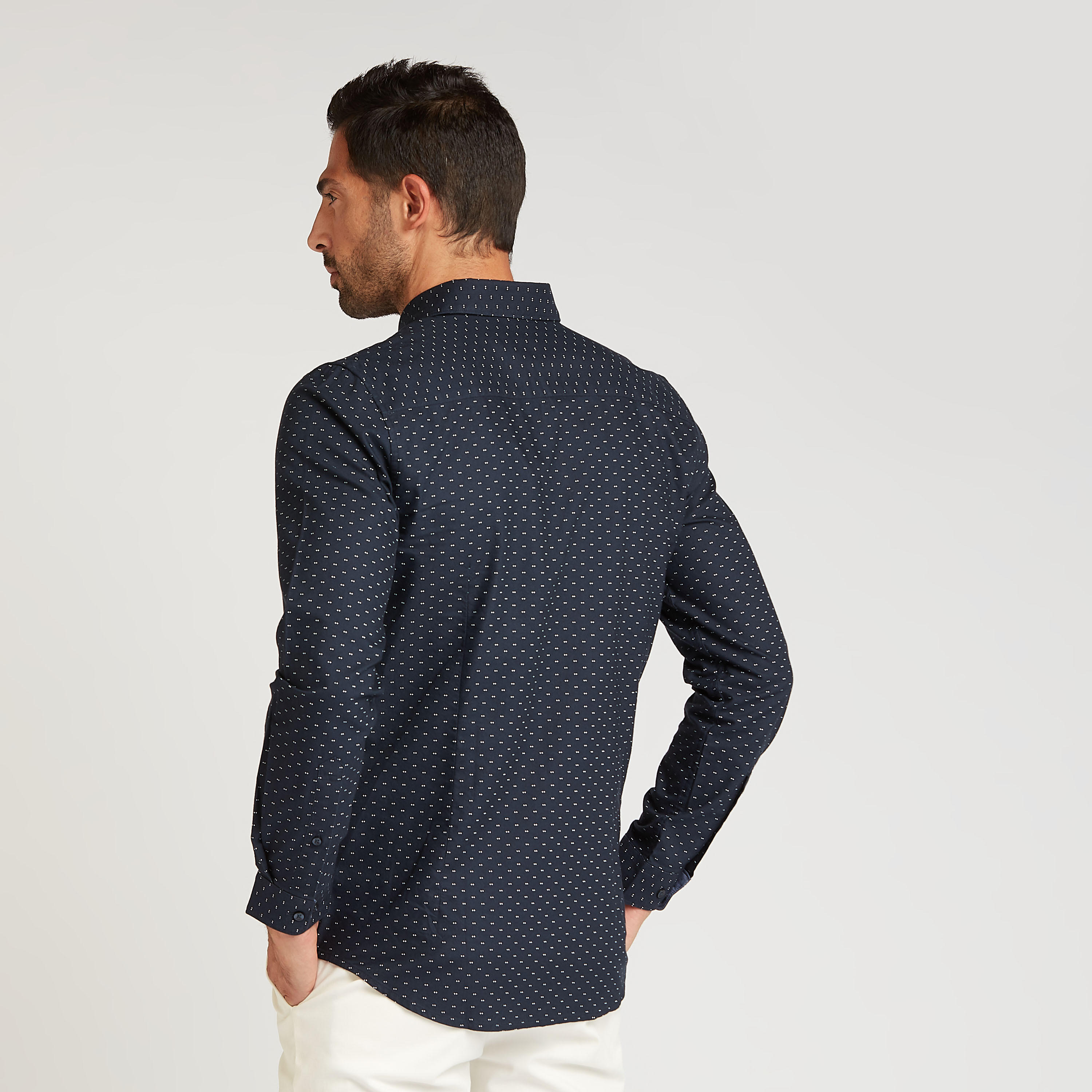 قميص مستدام بياقة عادية وأكمام طويلة وطبعات-men-clothing-shirts-image-4