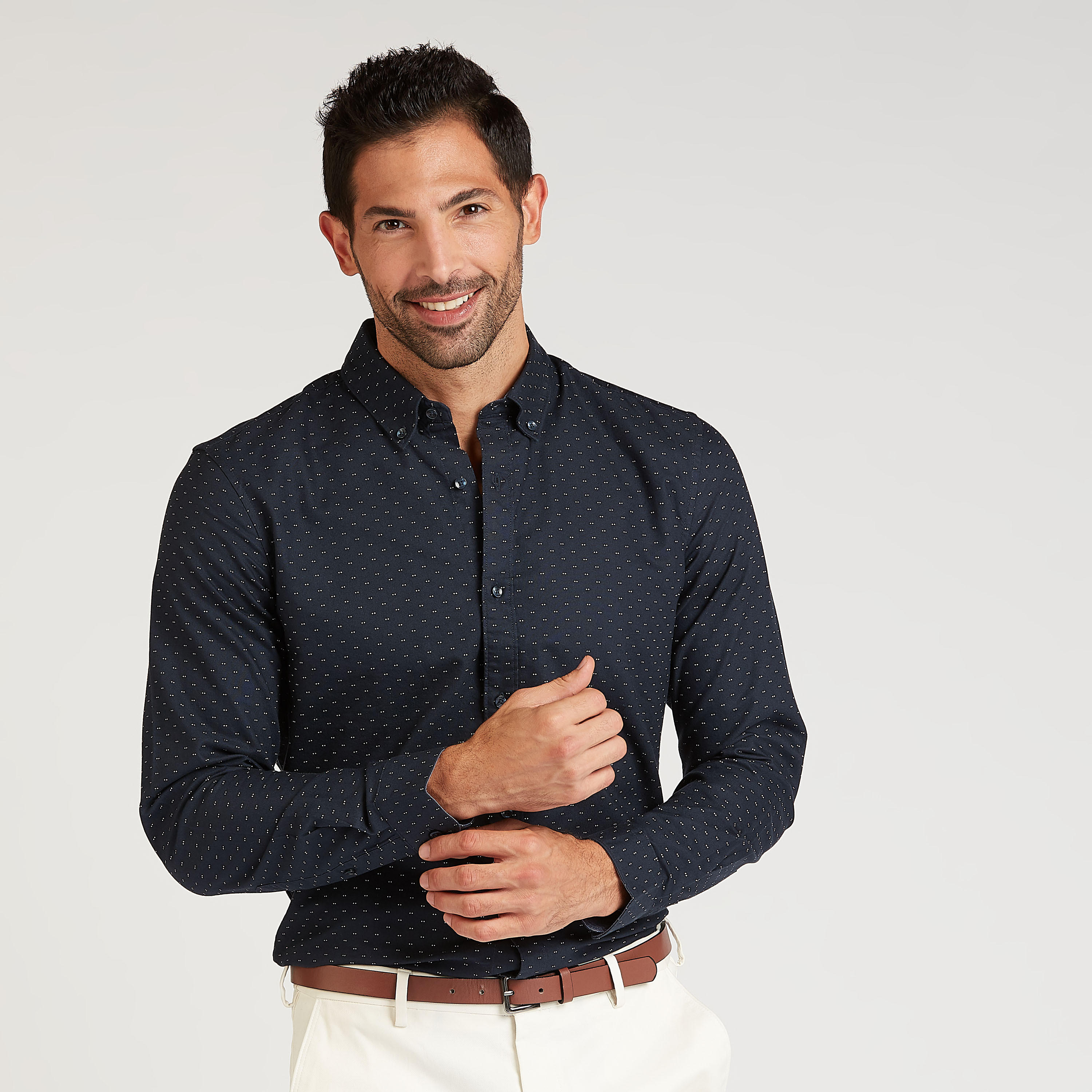 قميص مستدام بياقة عادية وأكمام طويلة وطبعات-men-clothing-shirts-image-6