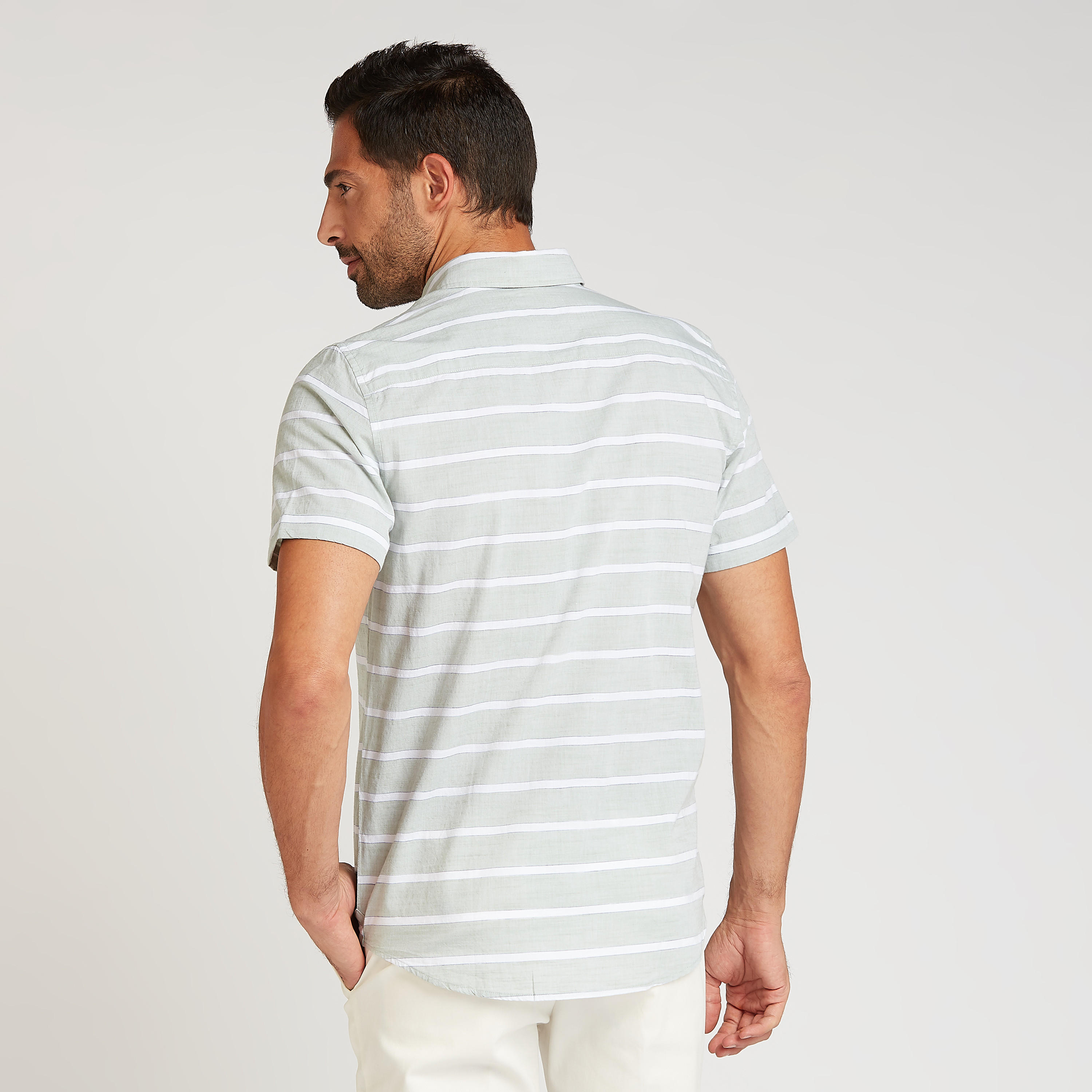 قميص مقلّم بياقة عادي وأكمام قصيرة-men-clothing-shirts-image-4