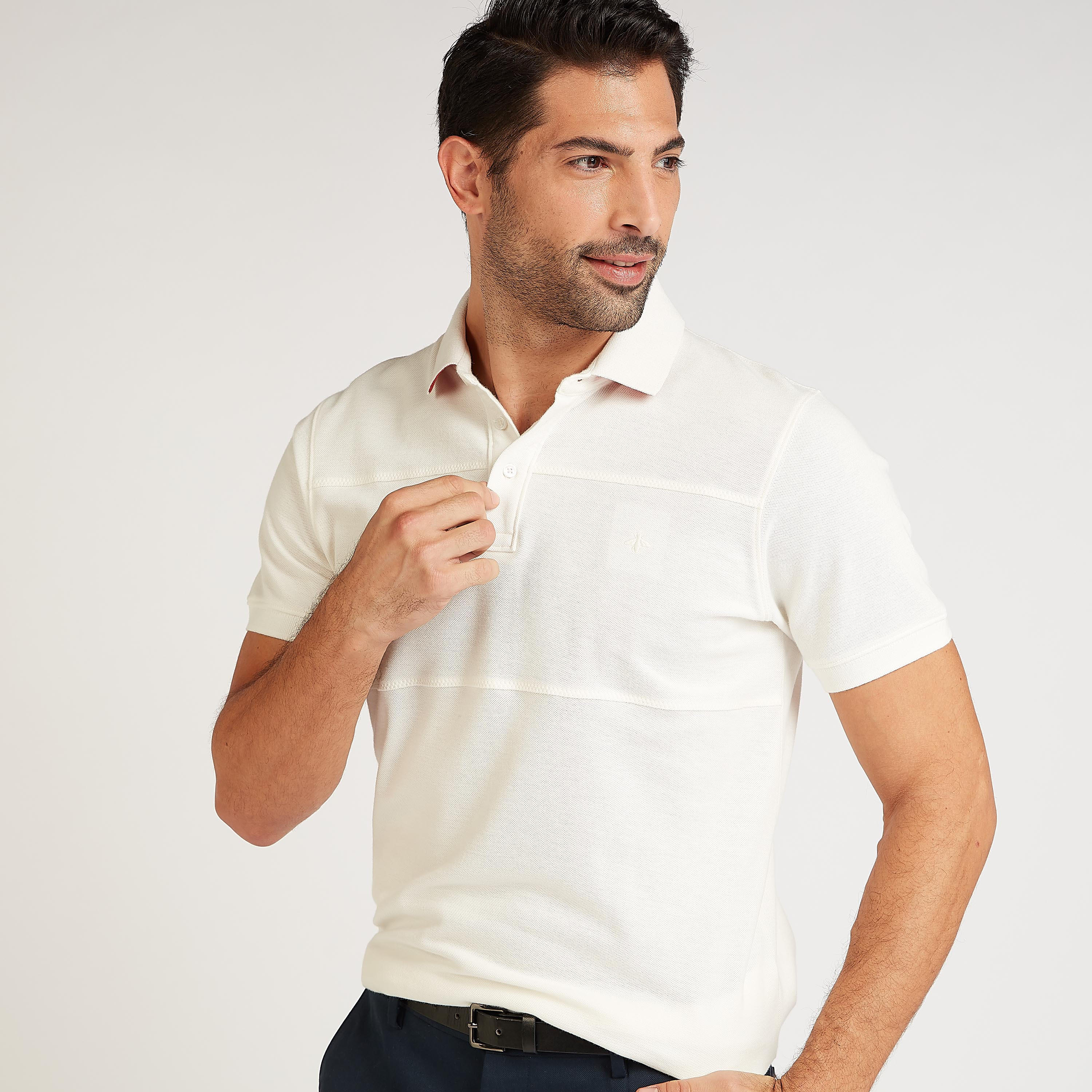 Sustainable Textured Polo T-shirt with Short Sleeves-men-clothing-tshirtsandpolos-polos-image-1