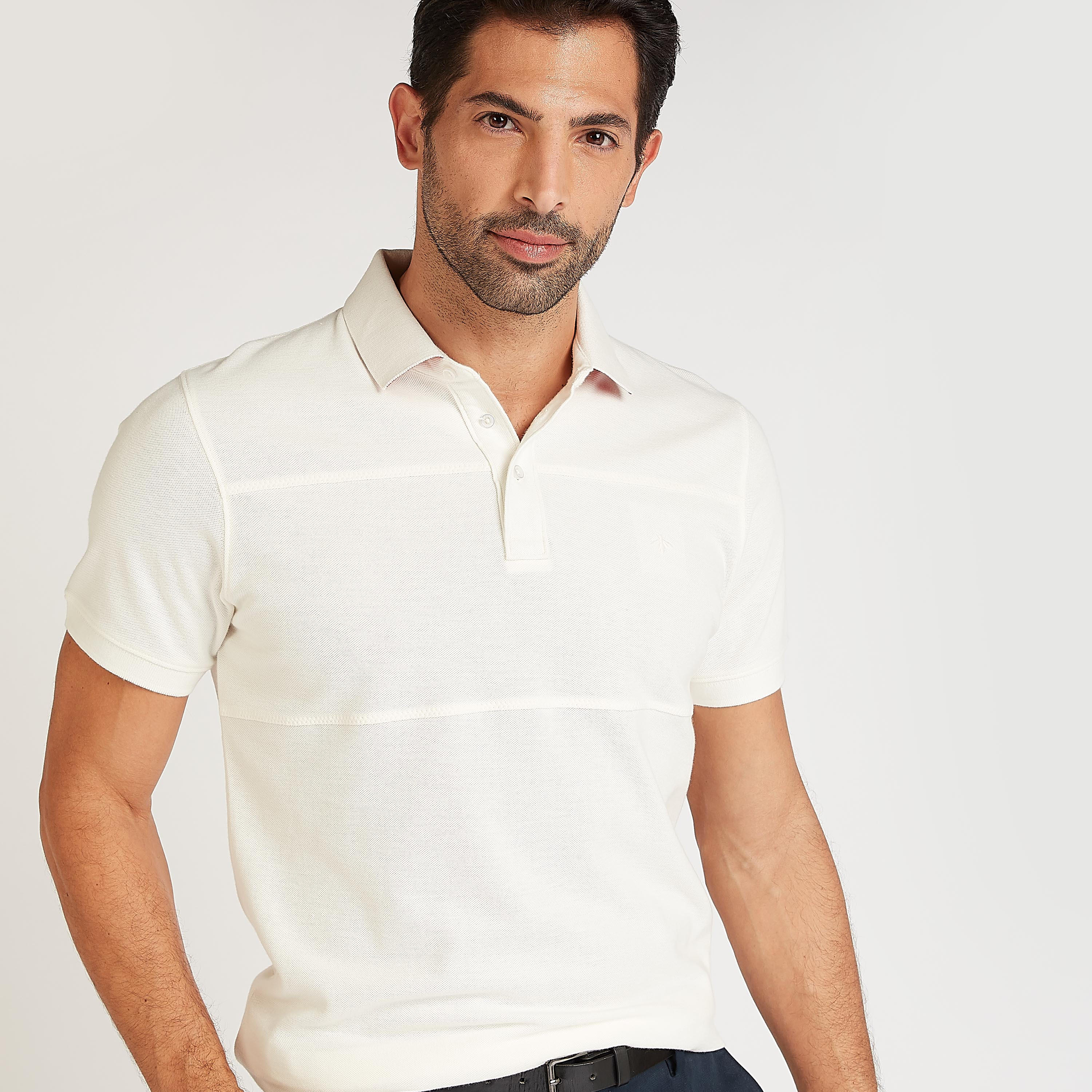 Sustainable Textured Polo T-shirt with Short Sleeves-men-clothing-tshirtsandpolos-polos-image-5