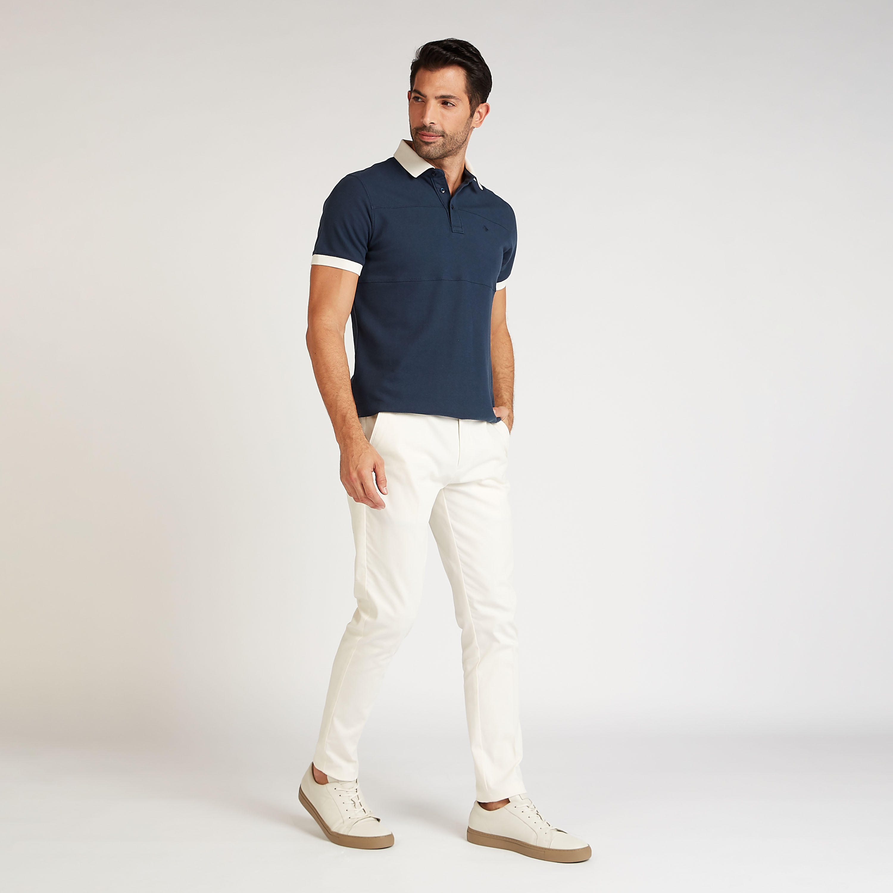 Sustainable Solid Polo T-shirt with Short Sleeves-men-clothing-tshirtsandpolos-polos-image-2