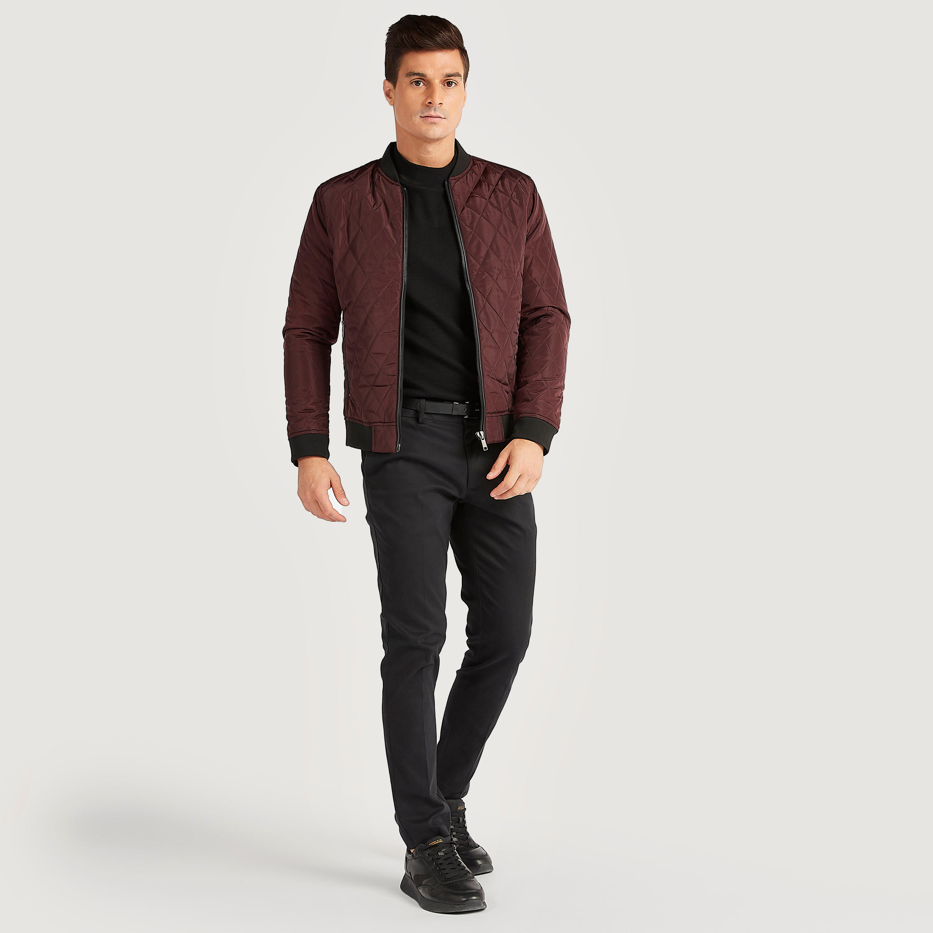 جاكيت مستدام بومبر مبطن بأكمام طويلة وسحّاب إغلاق-men-clothing-jacketsandblazers-jackets-image-2
