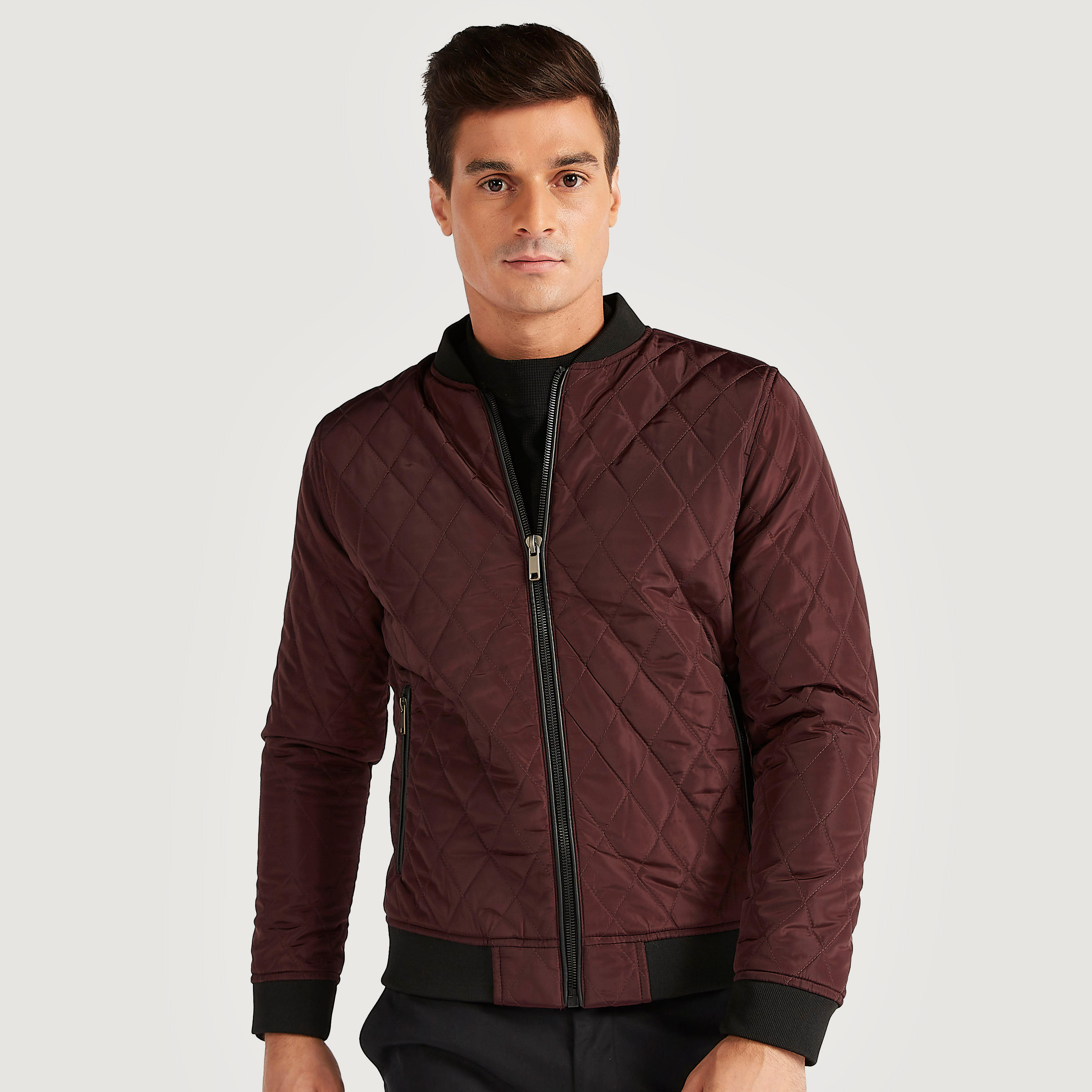 جاكيت مستدام بومبر مبطن بأكمام طويلة وسحّاب إغلاق-men-clothing-jacketsandblazers-jackets-image-5