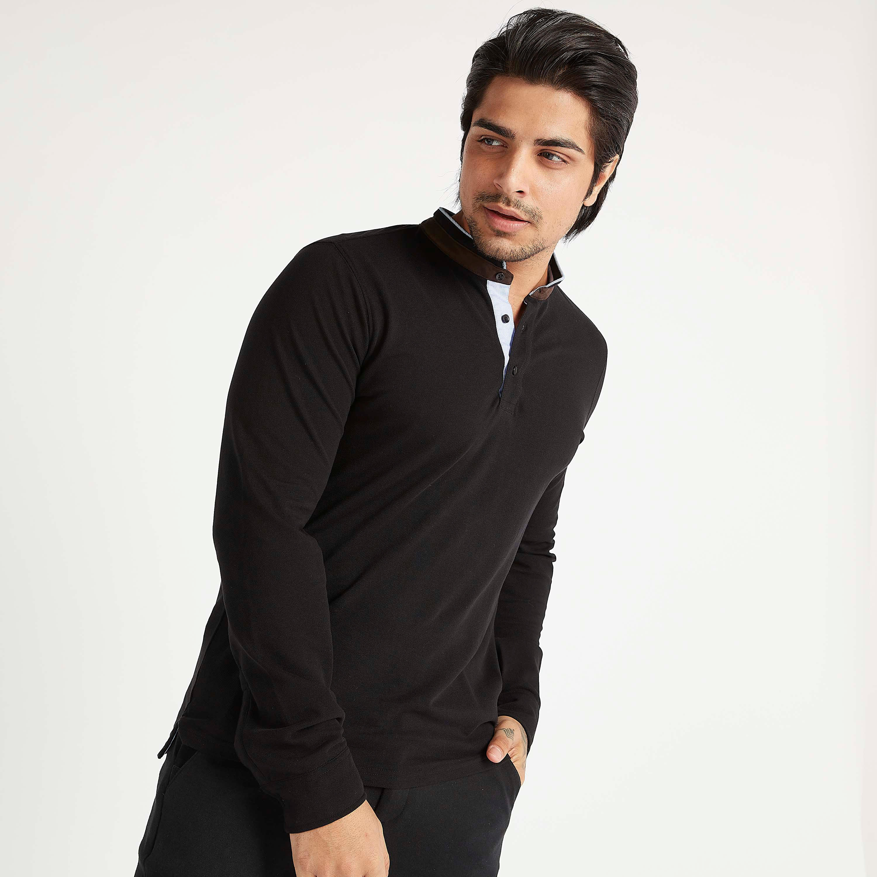 تيشيرت مستدام سادة بياقة هينلي وأكمام طويلة-men-clothing-tshirtsandpolos-tshirts-image-11