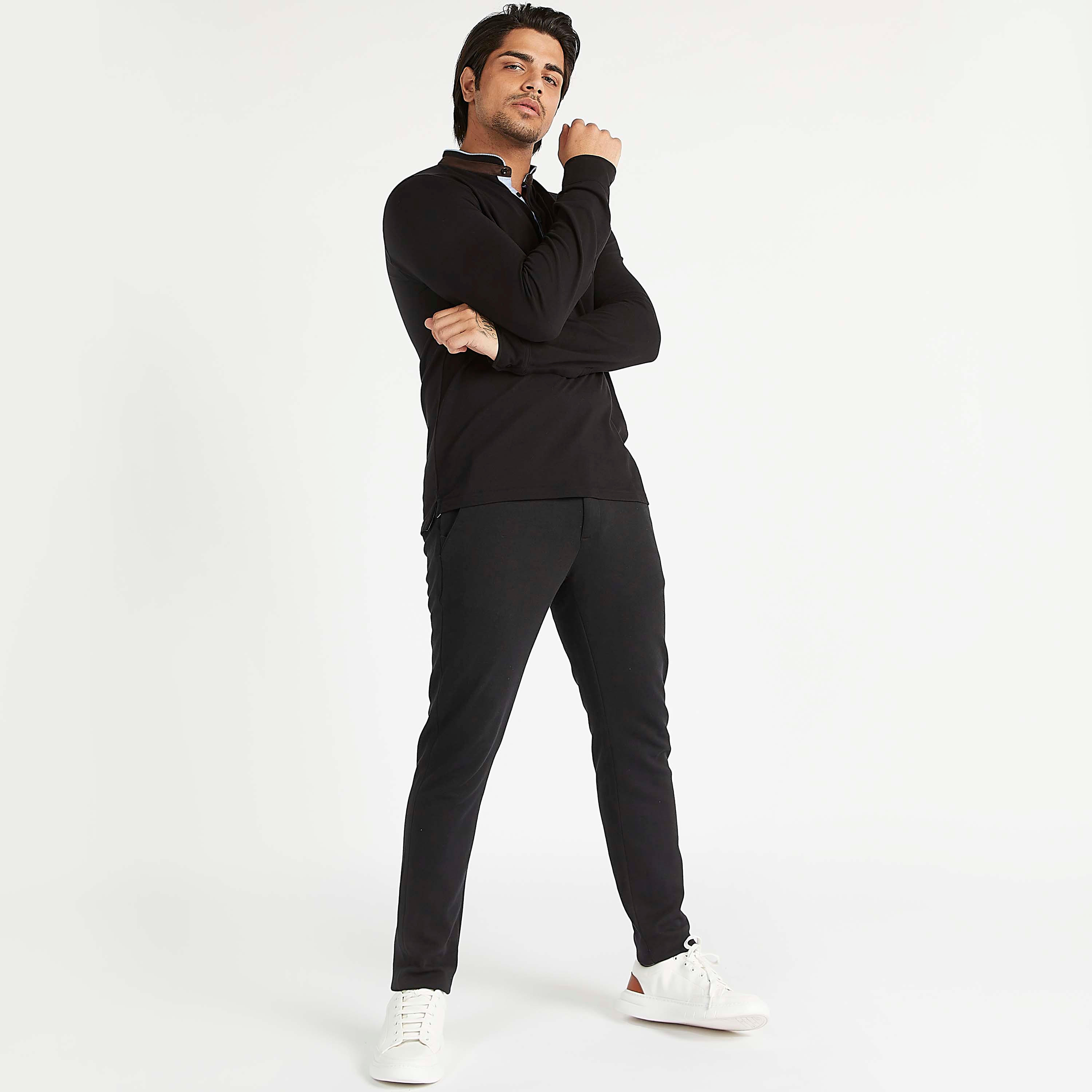 تيشيرت مستدام سادة بياقة هينلي وأكمام طويلة-men-clothing-tshirtsandpolos-tshirts-image-12