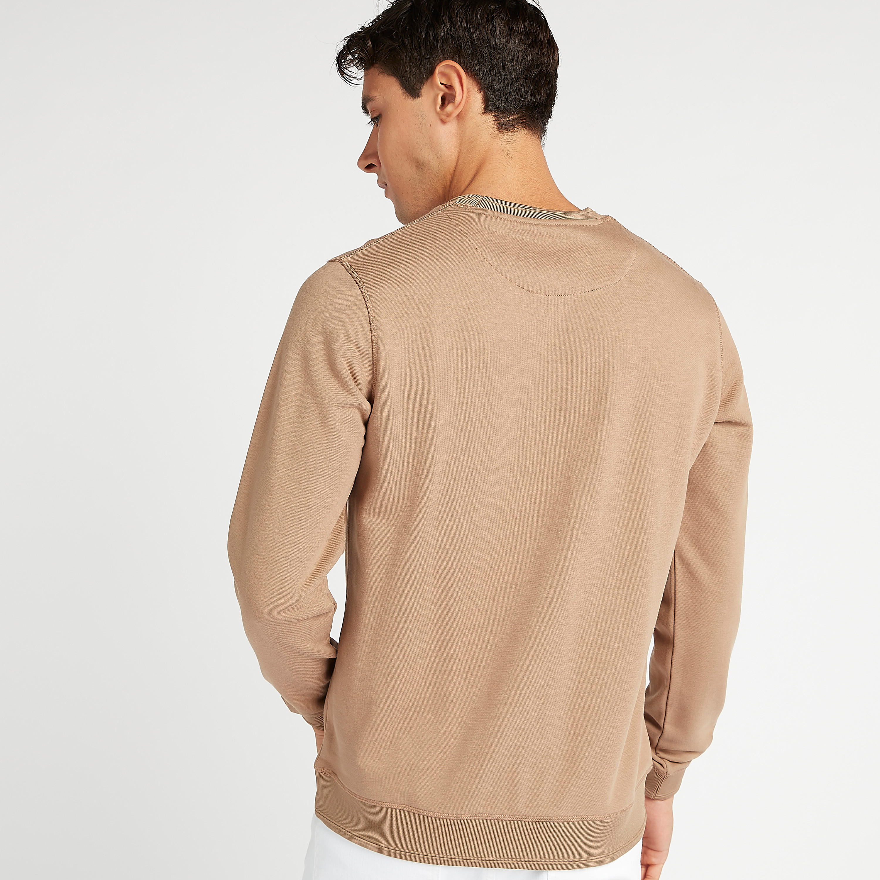 Sustainable Embossed Sweatshirt with Crew Neck and Long Sleeves-men-winterwear-hoodiesandsweatshirts-image-4