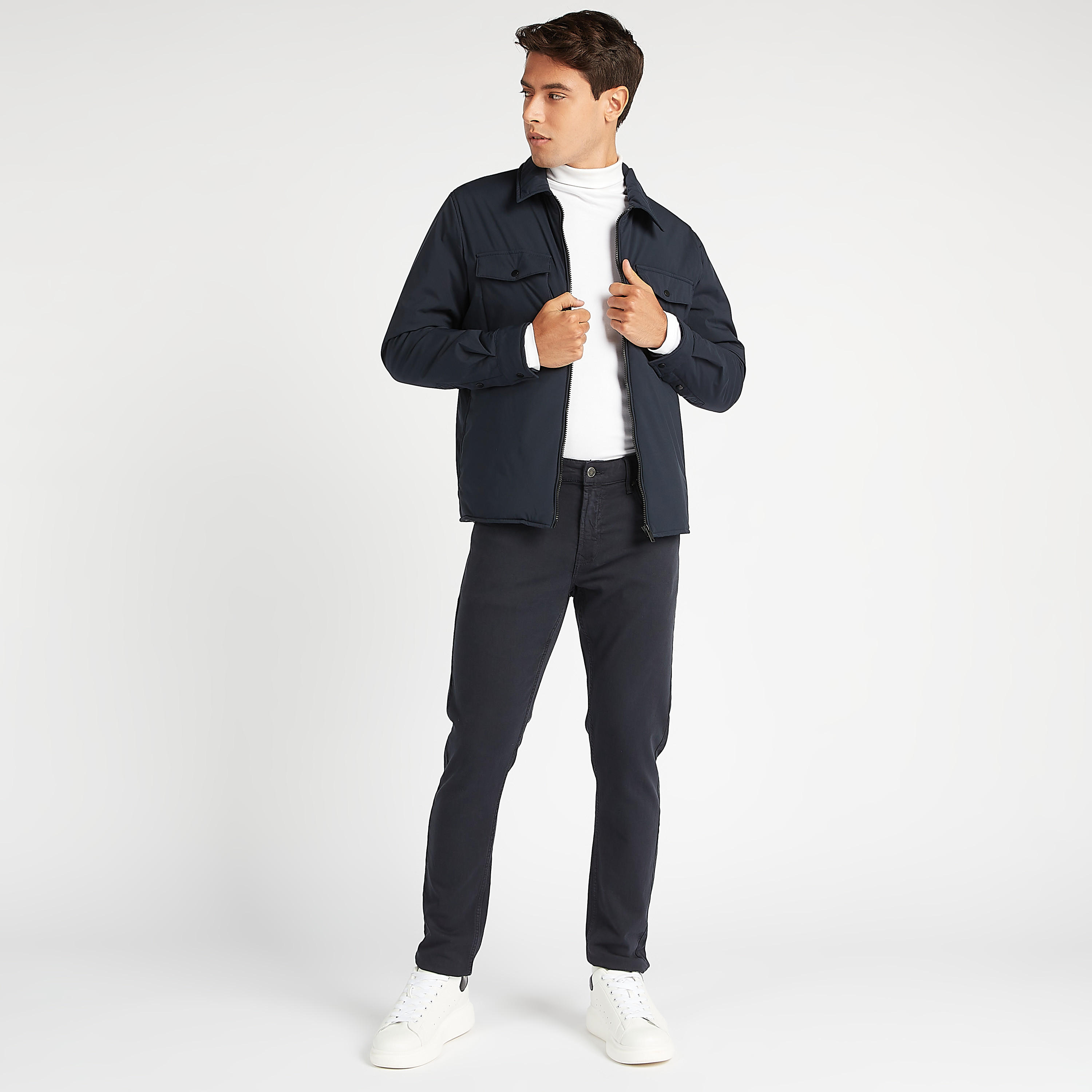 جاكيت هارينجتون خفيف سادة بسحّاب وجيوب بطيّة-men-clothing-jacketsandblazers-jackets-image-8