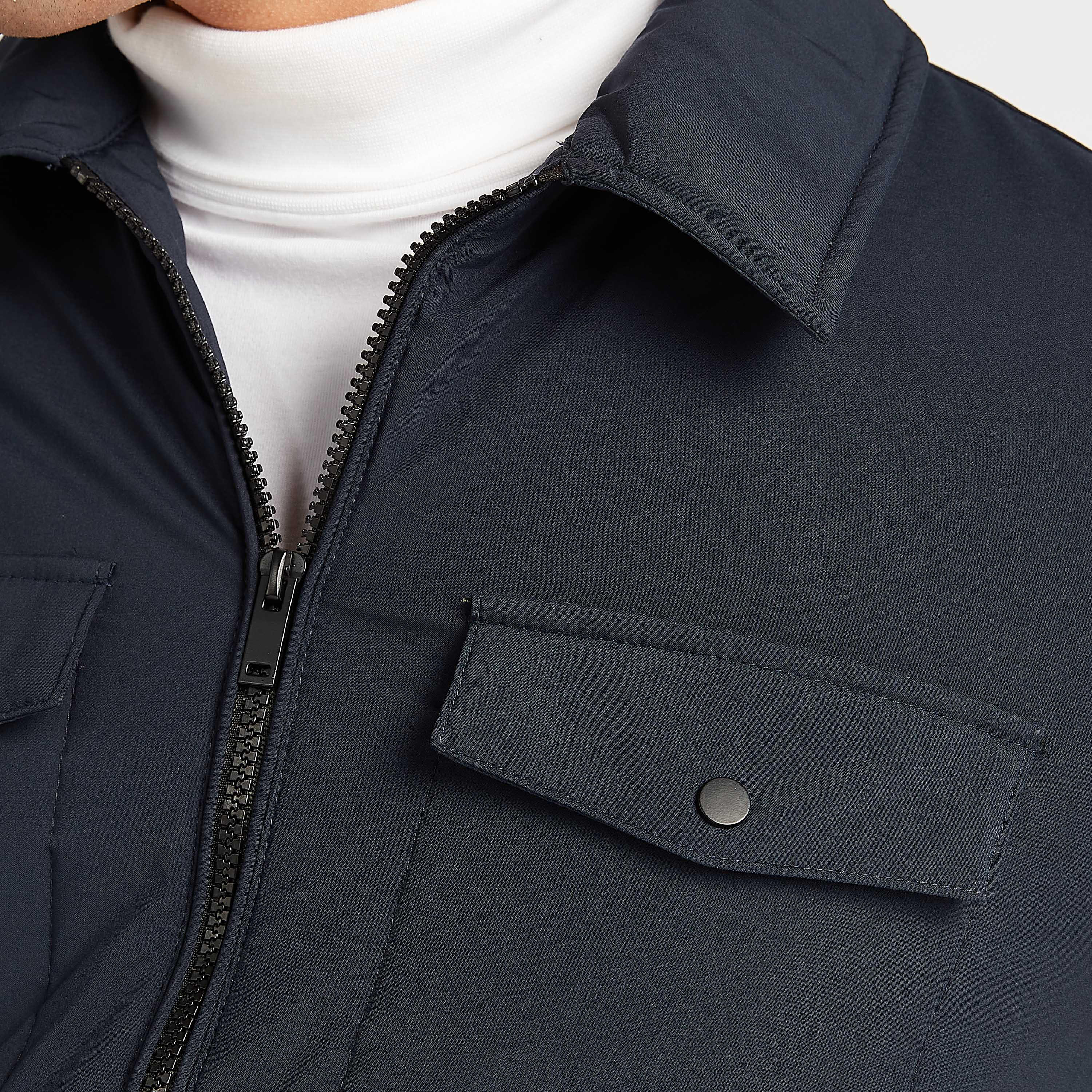 جاكيت هارينجتون خفيف سادة بسحّاب وجيوب بطيّة-men-clothing-jacketsandblazers-jackets-image-5