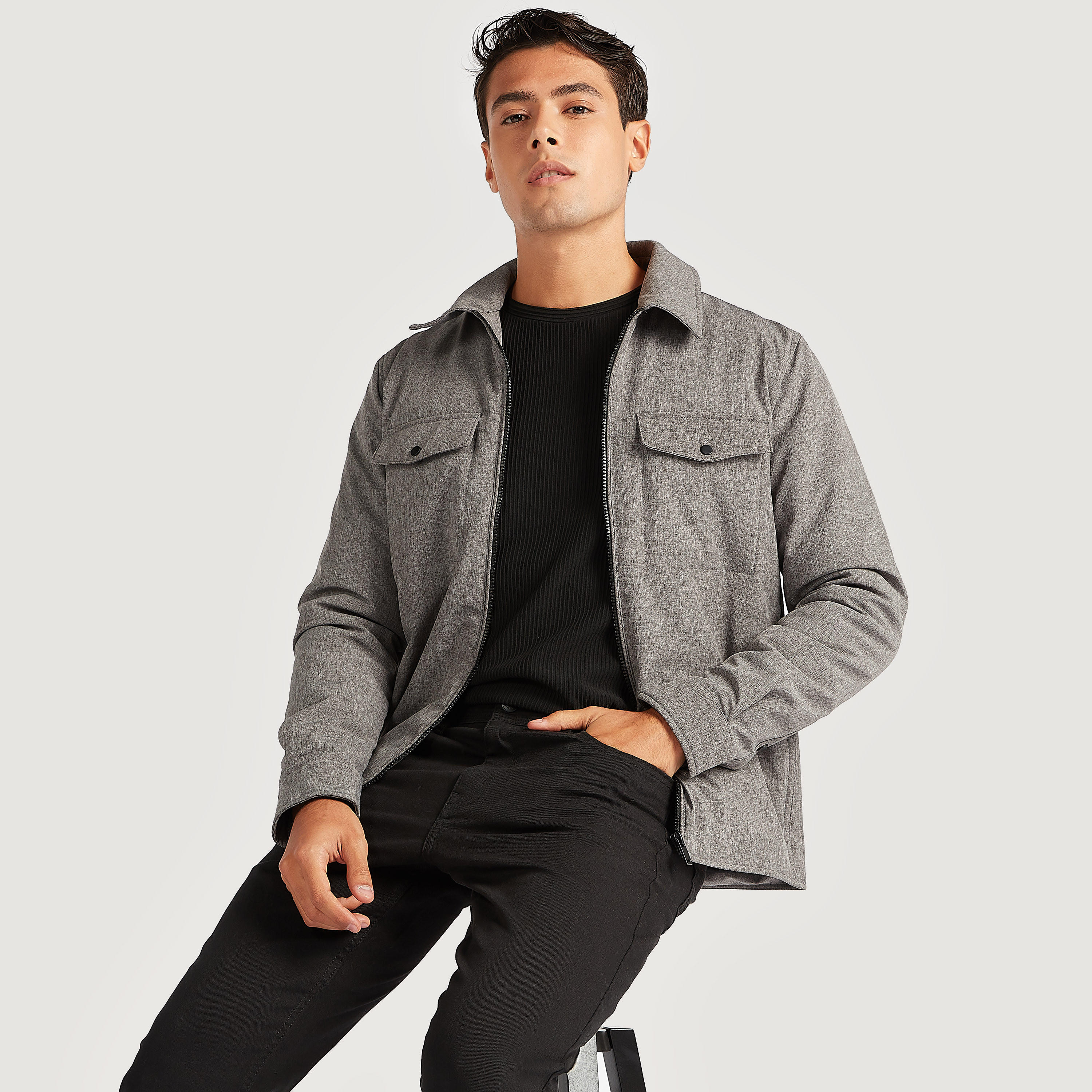جاكيت خفيف مبطن وجيوب بطيّة من هارينجتون-men-clothing-jacketsandblazers-jackets-image-8