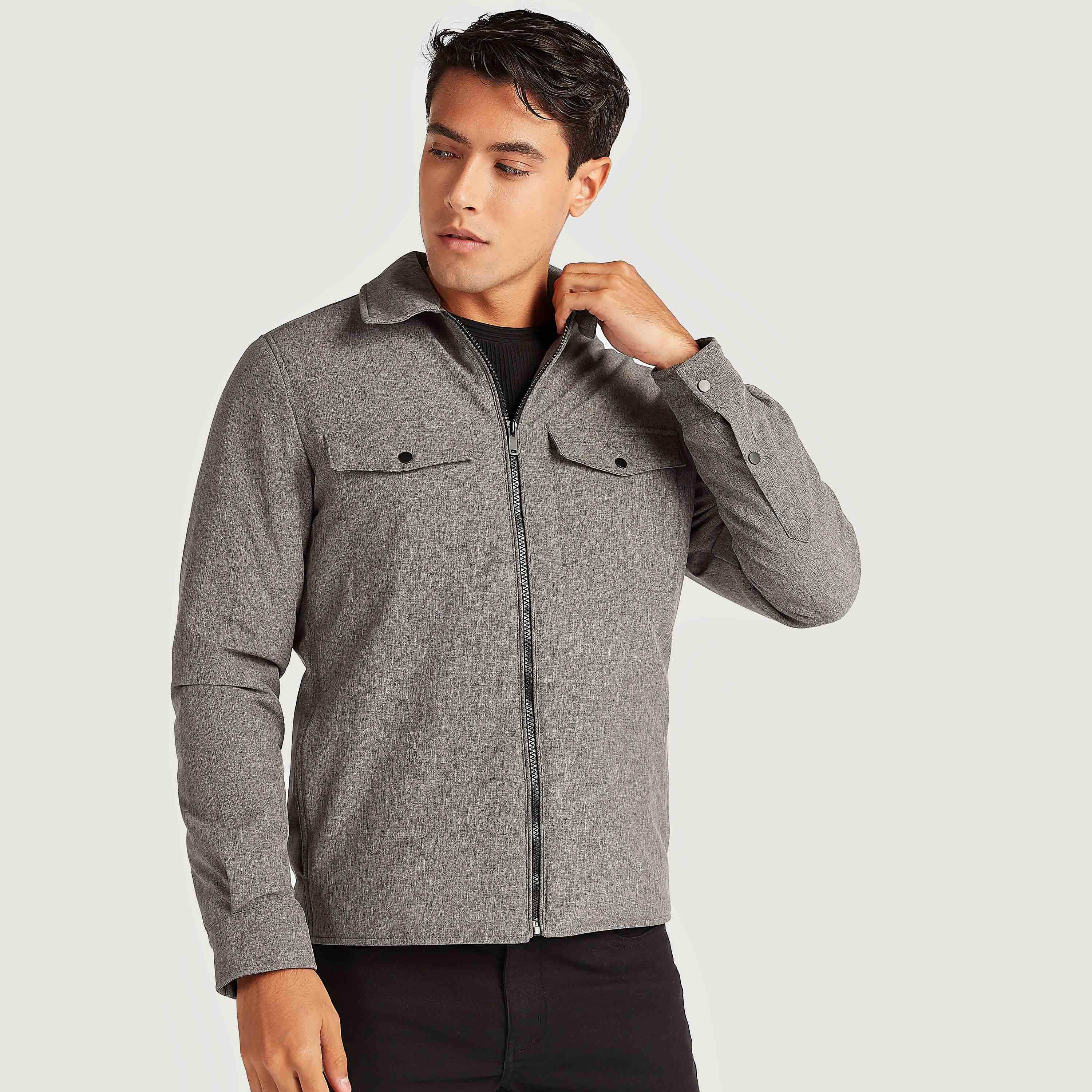 جاكيت خفيف مبطن وجيوب بطيّة من هارينجتون-men-clothing-jacketsandblazers-jackets-image-3