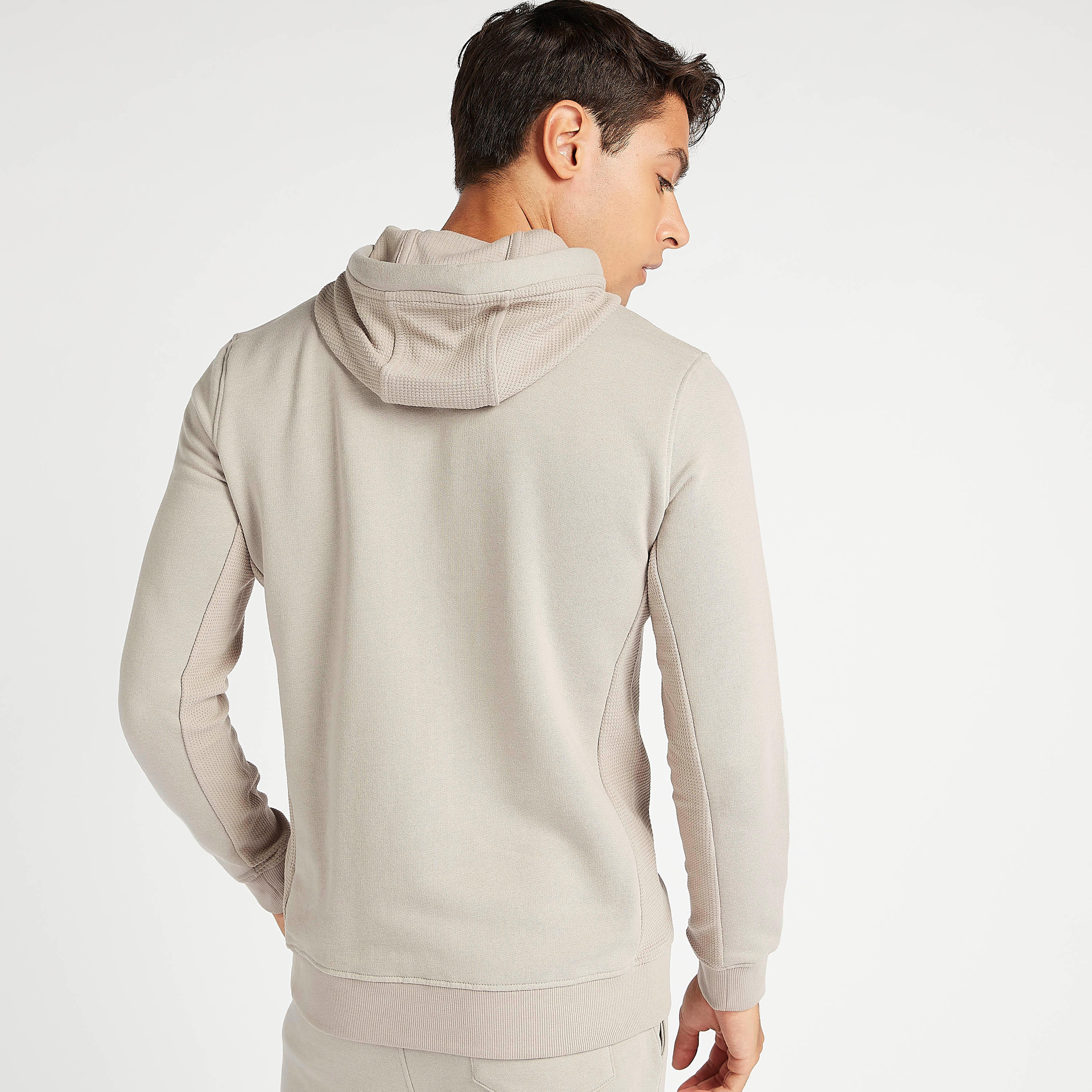 Textured Long Sleeves Hoodie with Button Placket-men-winterwear-hoodiesandsweatshirts-image-4