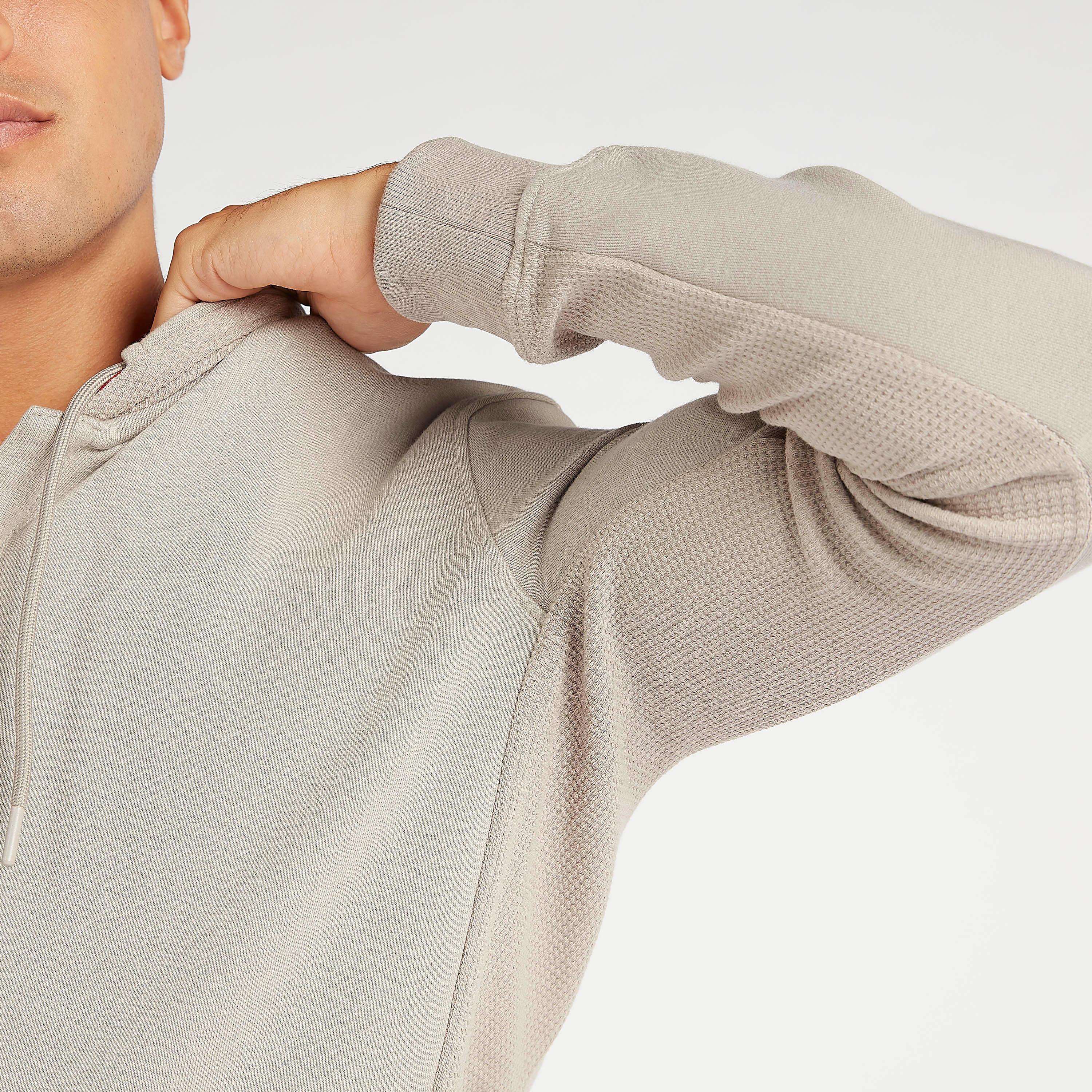 Textured Long Sleeves Hoodie with Button Placket-men-winterwear-hoodiesandsweatshirts-image-5