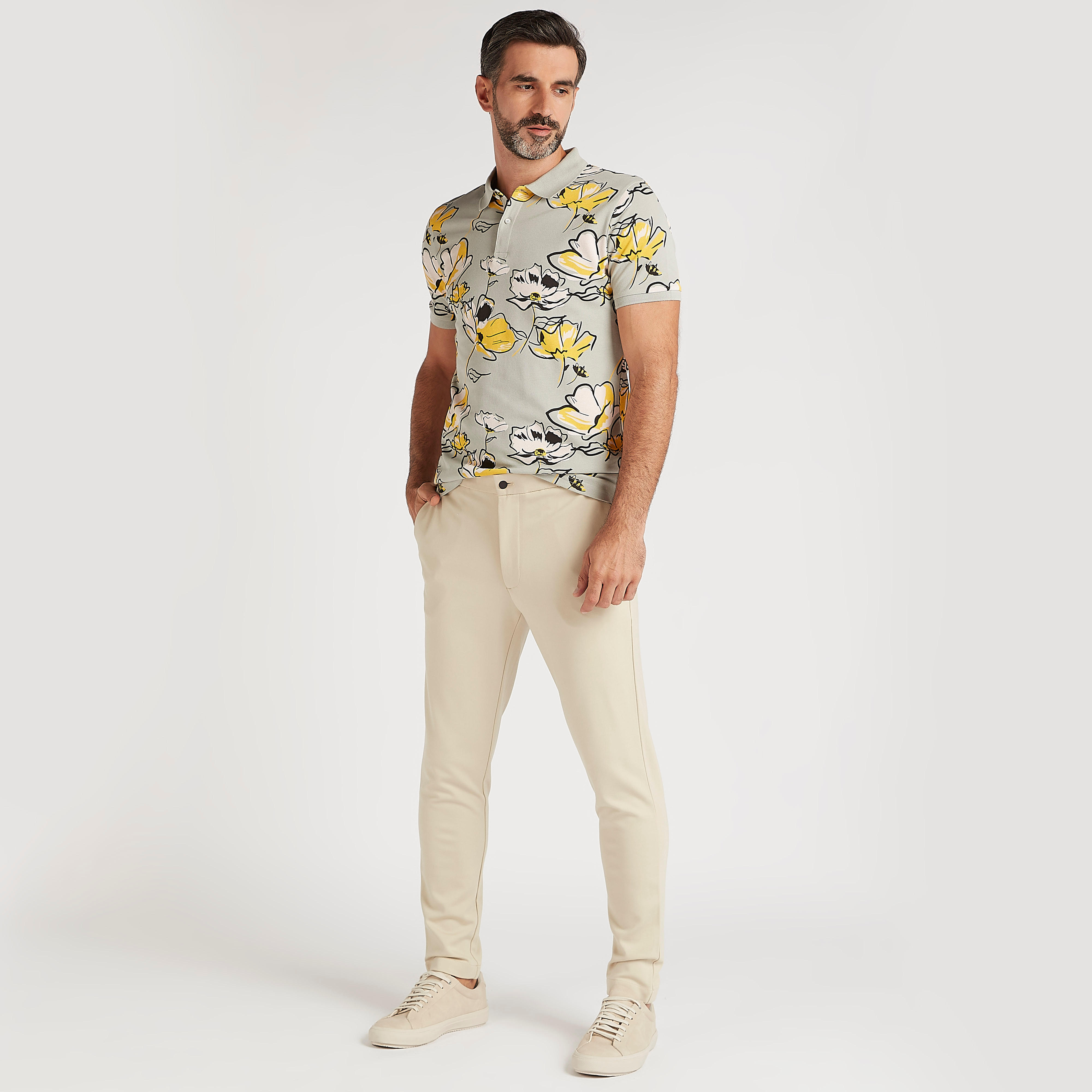 تيشيرت بولو بأكمام قصيرة و طبعات أزهار-men-clothing-tshirtsandpolos-polos-image-3