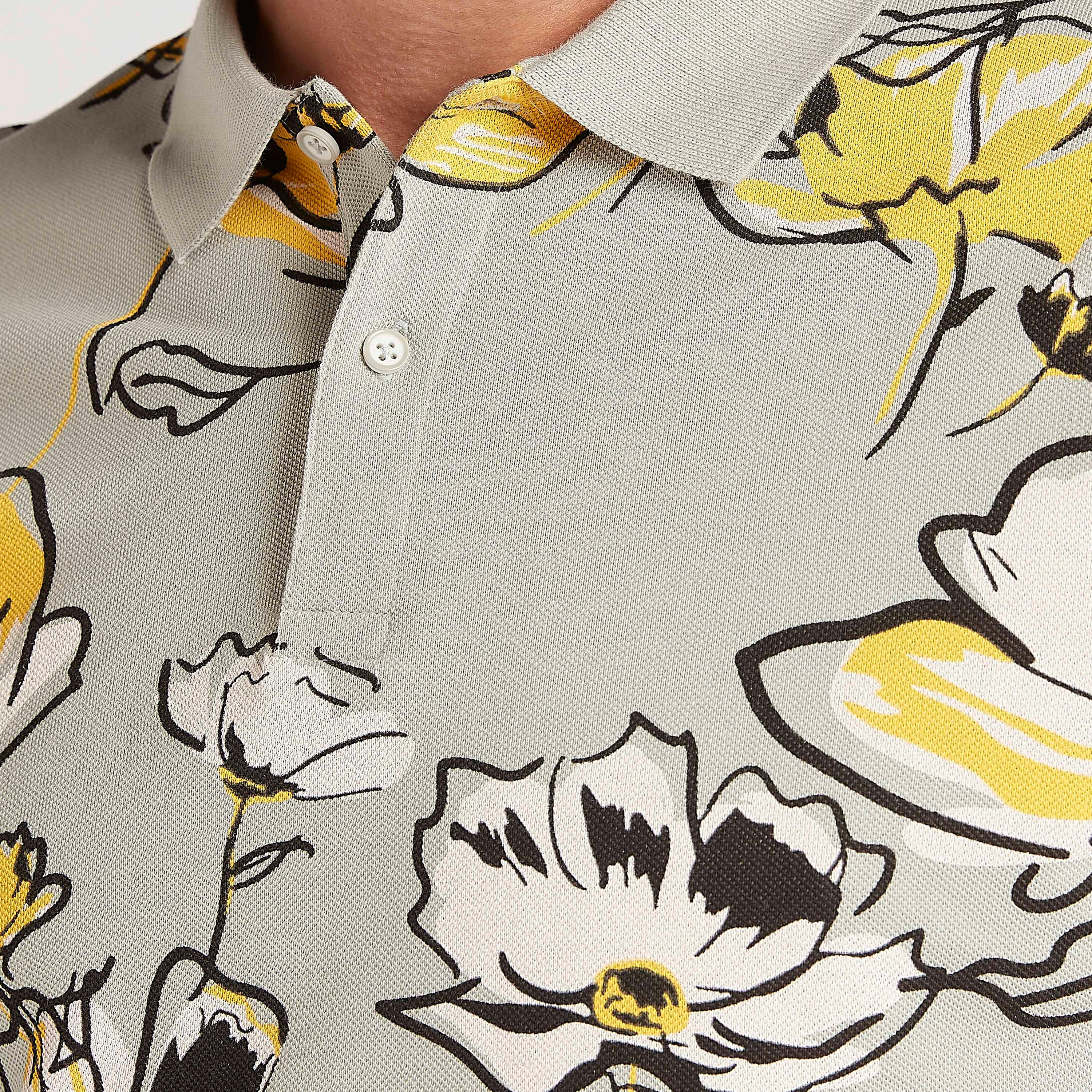 تيشيرت بولو بأكمام قصيرة و طبعات أزهار-men-clothing-tshirtsandpolos-polos-image-2