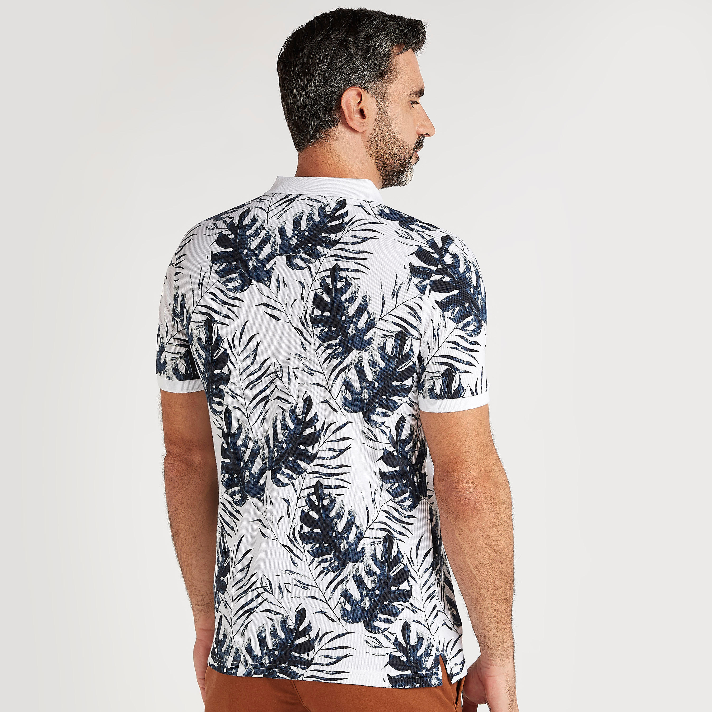 Printed Polo T-shirt with Short Sleeves-men-clothing-tshirtsandpolos-polos-image-4