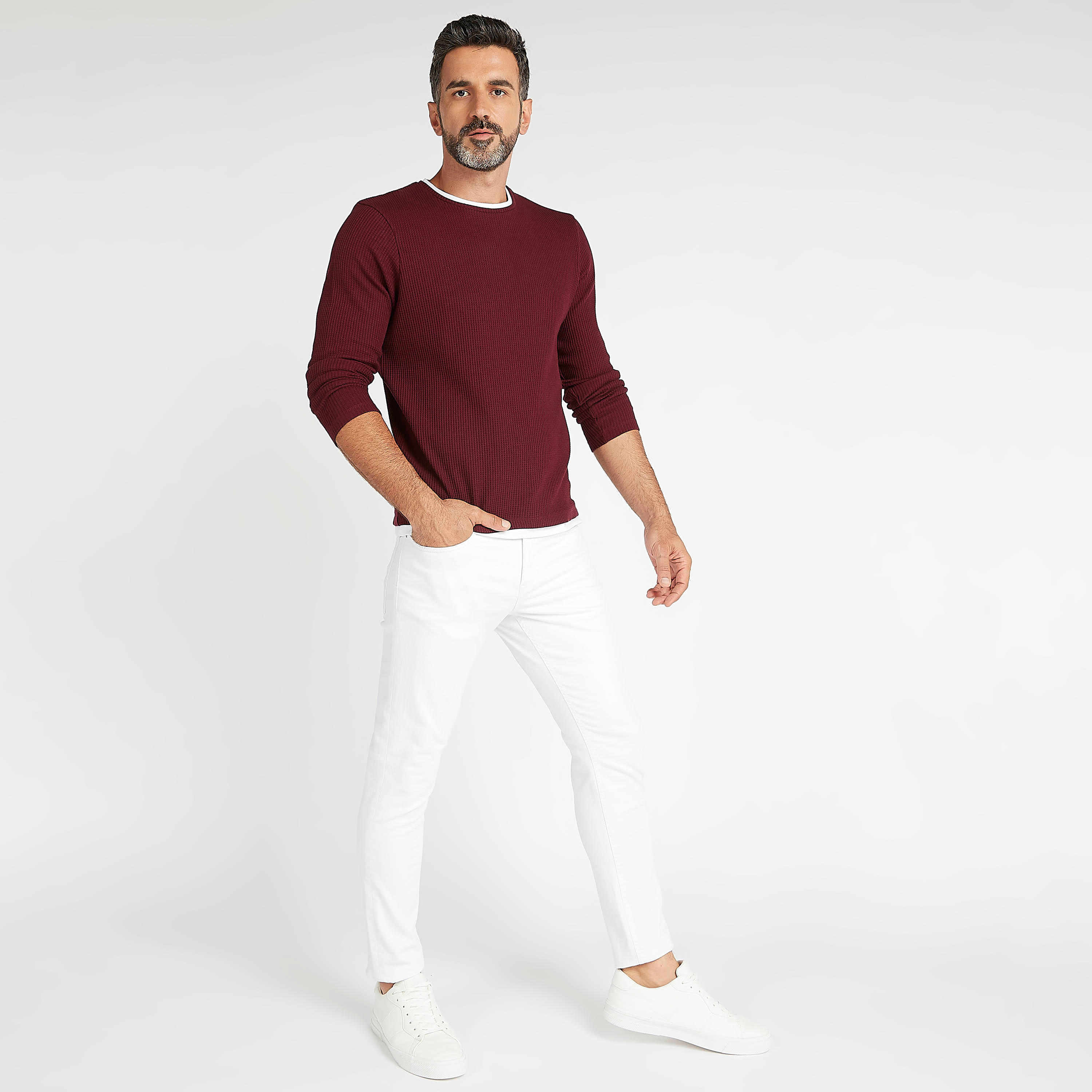 سويت شيرت بارز الملمس بياقة ضيّقة وأكمام طويلة-men-clothing-tshirtsandpolos-tshirts-image-6