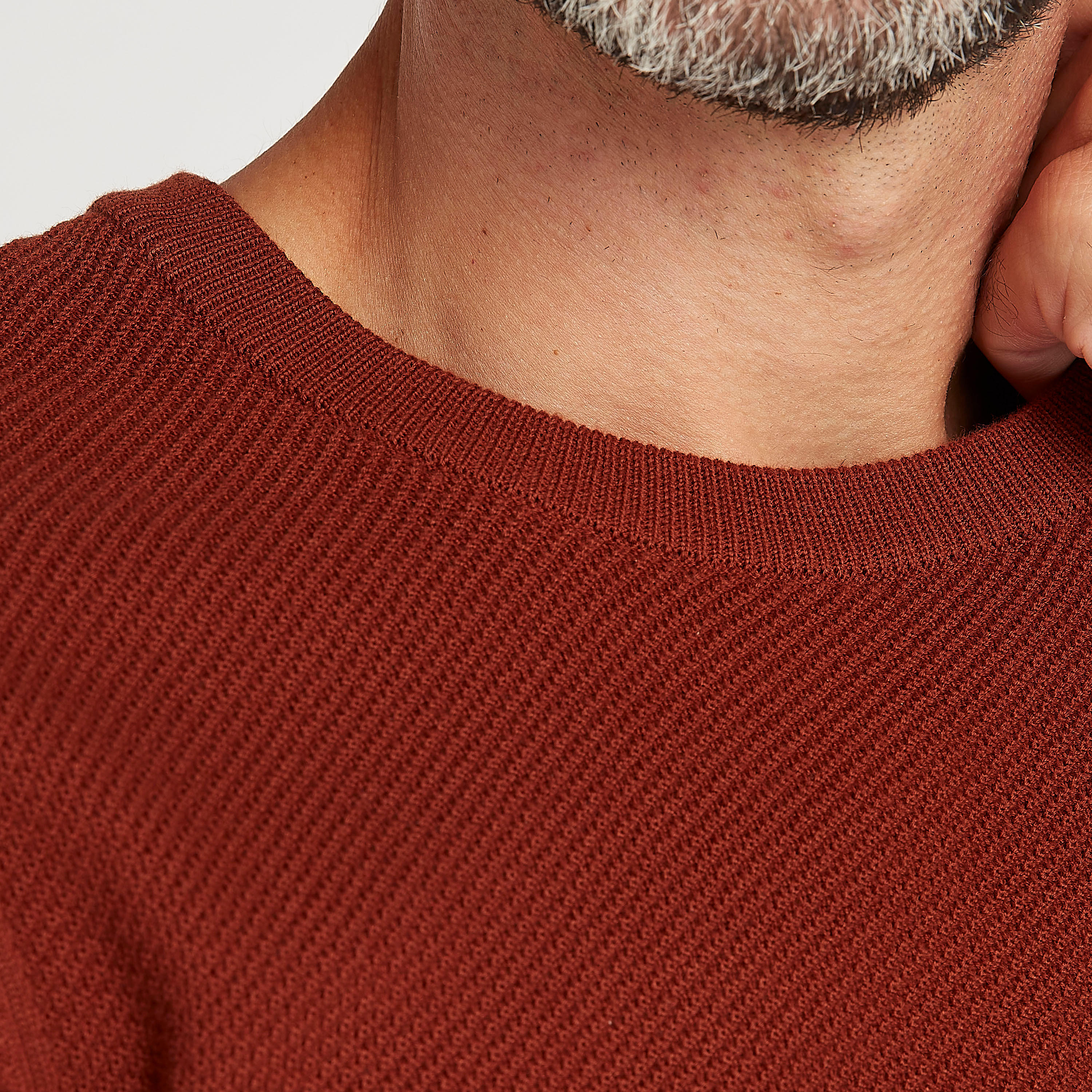 Textured Sweater with Long Sleeves and Crew Neck-men-clothing-sweatersandpullovers-image-3