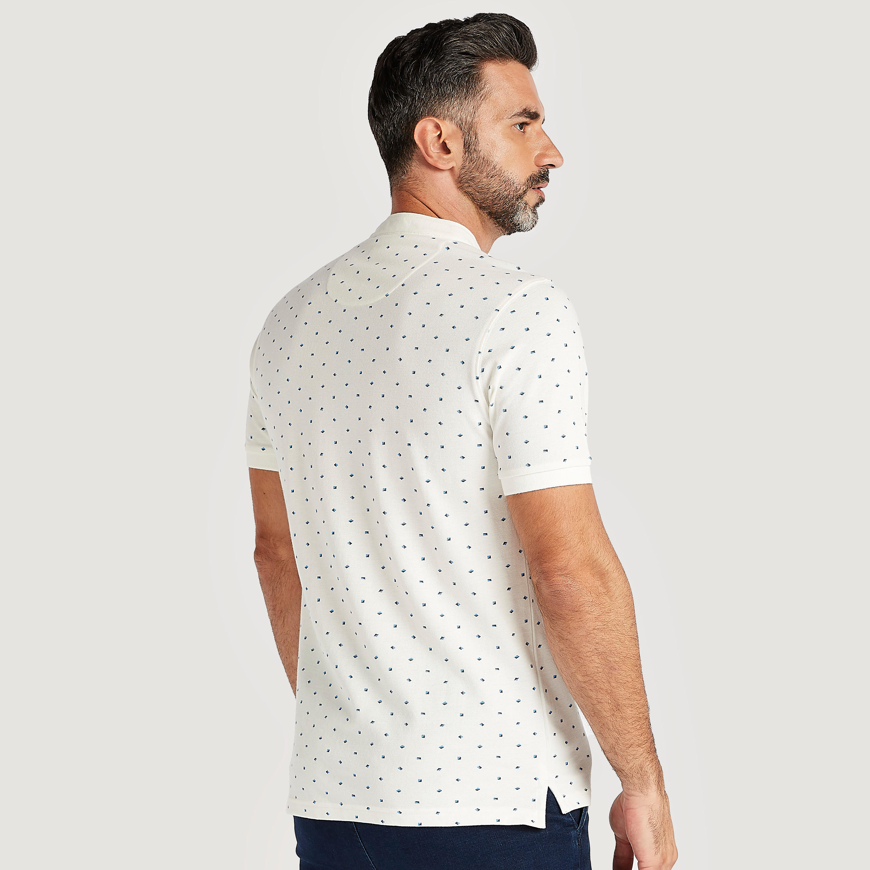 Printed Henley Neck T-shirt with Short Sleeves-men-clothing-tshirtsandpolos-polos-image-4