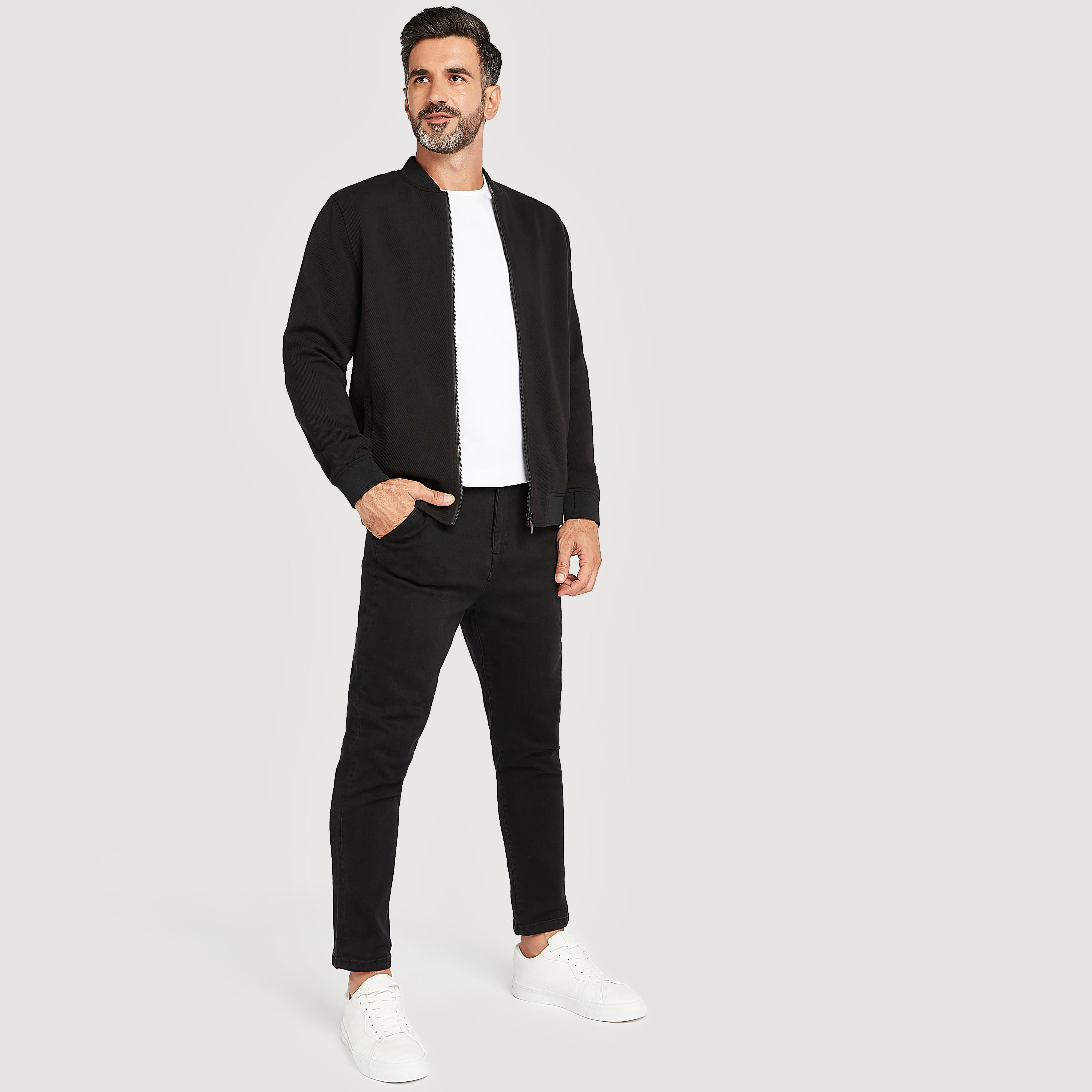 جاكيت بارز الملمس بأكمام طويلة وسحّاب-men-clothing-jacketsandblazers-jackets-image-3