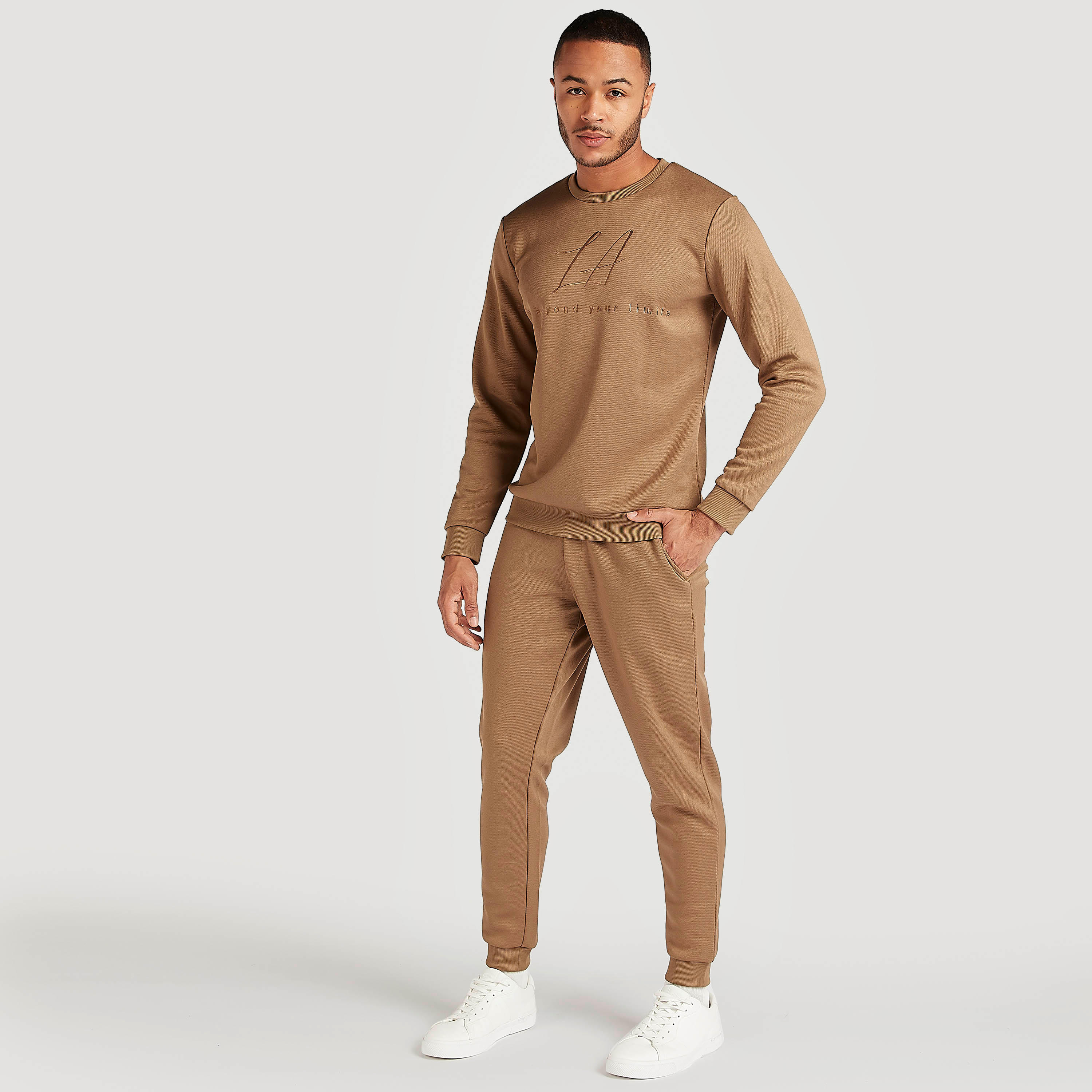 Textured Mid-Rise Joggers with Drawstring Closure-men-clothing-bottoms-joggers-image-2