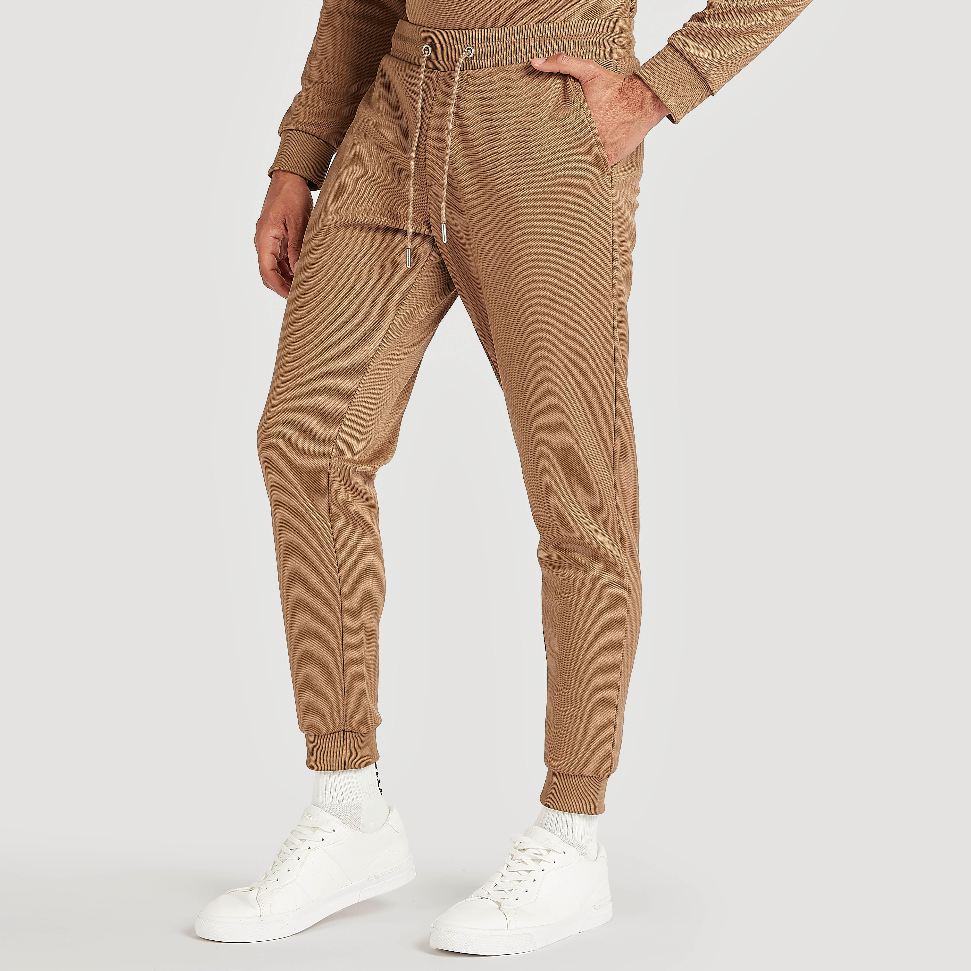 Textured Mid-Rise Joggers with Drawstring Closure-men-clothing-bottoms-joggers-image-5