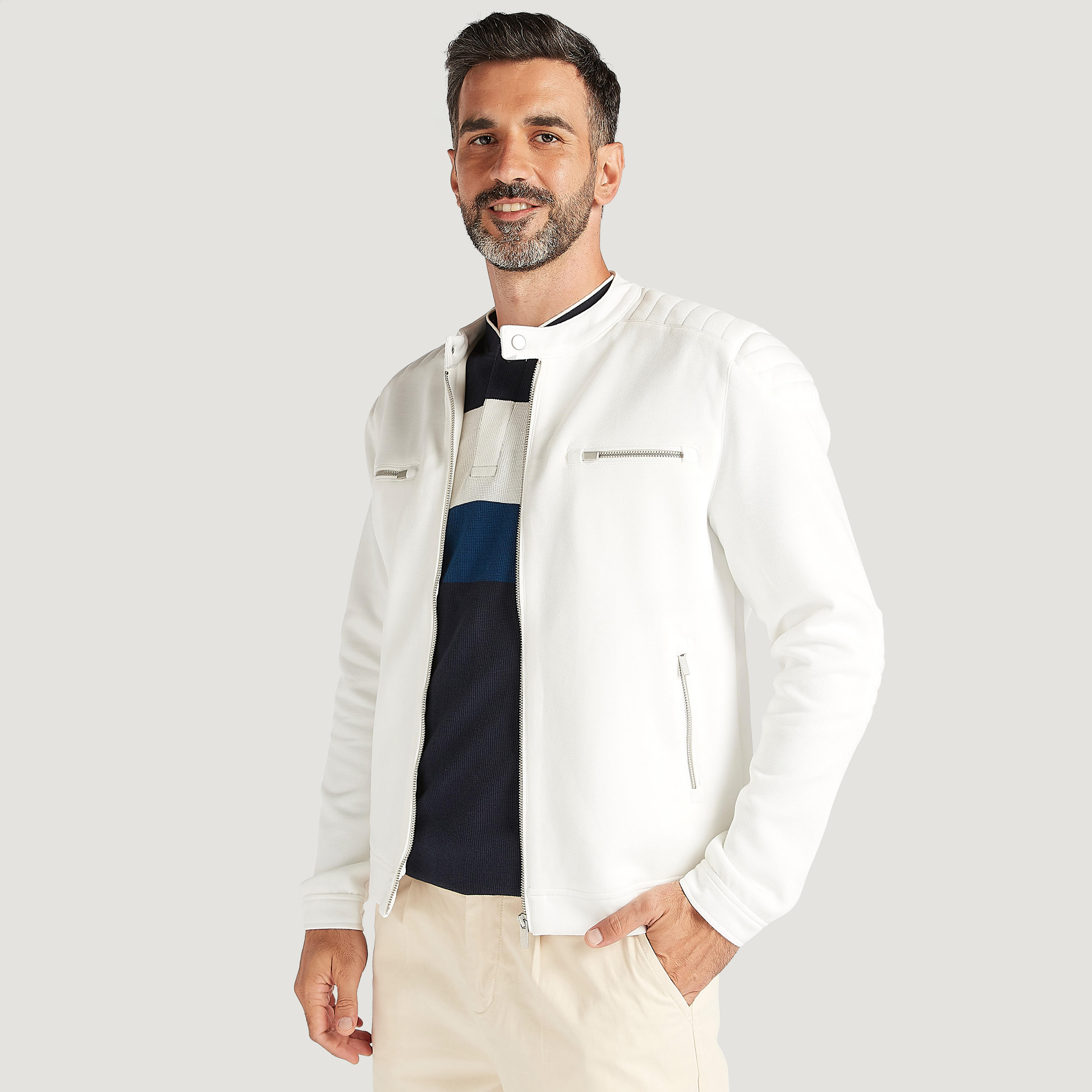 Solid Lightweight Jacket with Zip Closure and Pockets-men-clothing-jacketsandblazers-jackets-image-1