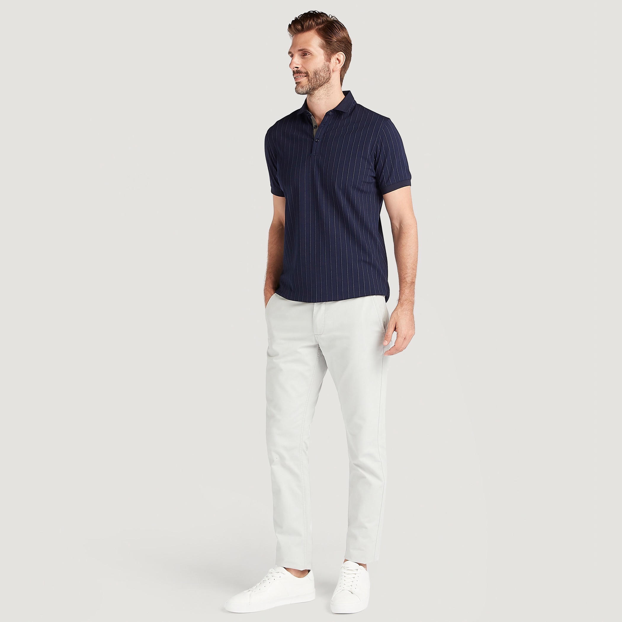 تيشيرت بولو مخطط بأكمام قصيرة-men-clothing-tshirtsandpolos-polos-image-4