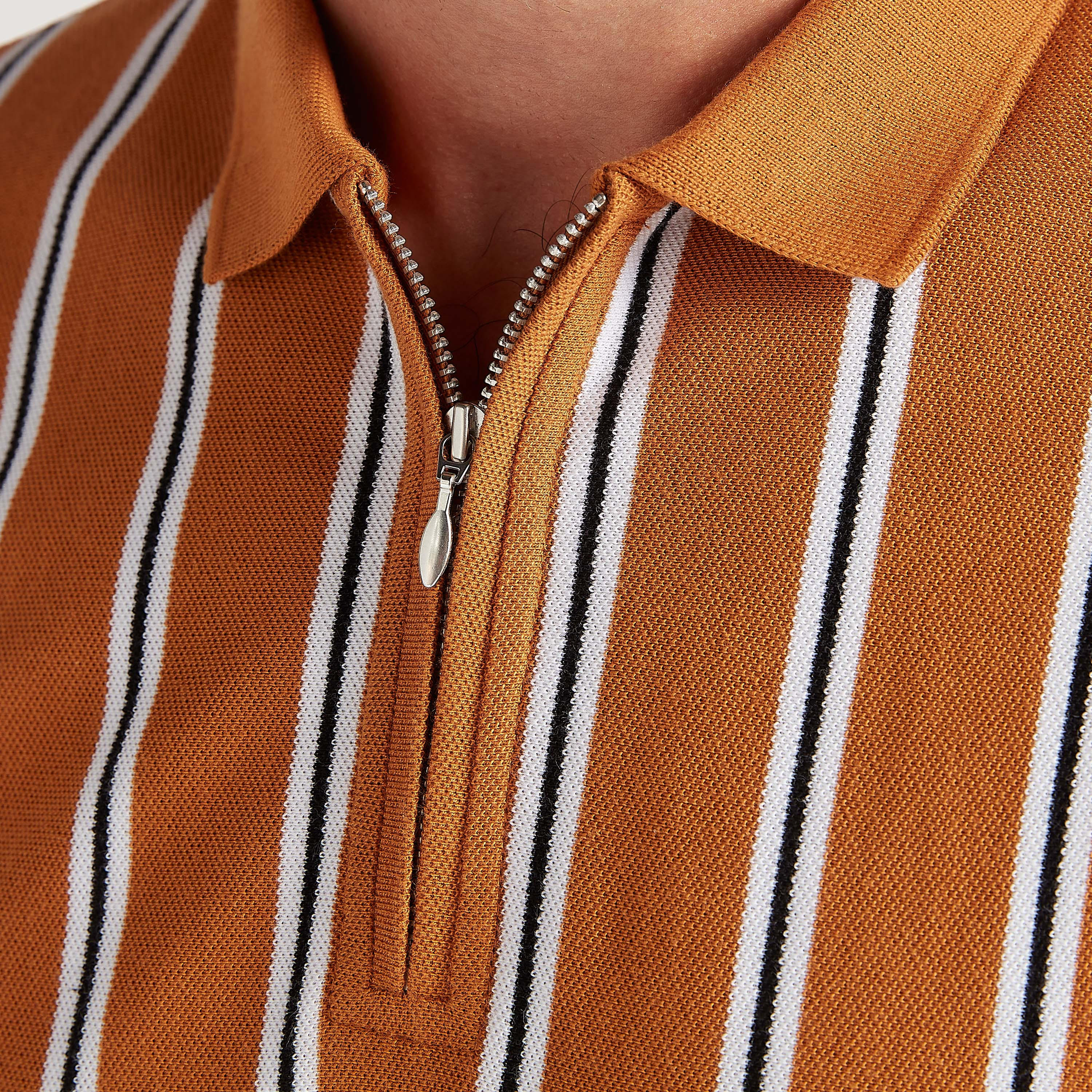 Striped Polo T-shirt with Short Sleeves-men-clothing-tshirtsandpolos-polos-image-3