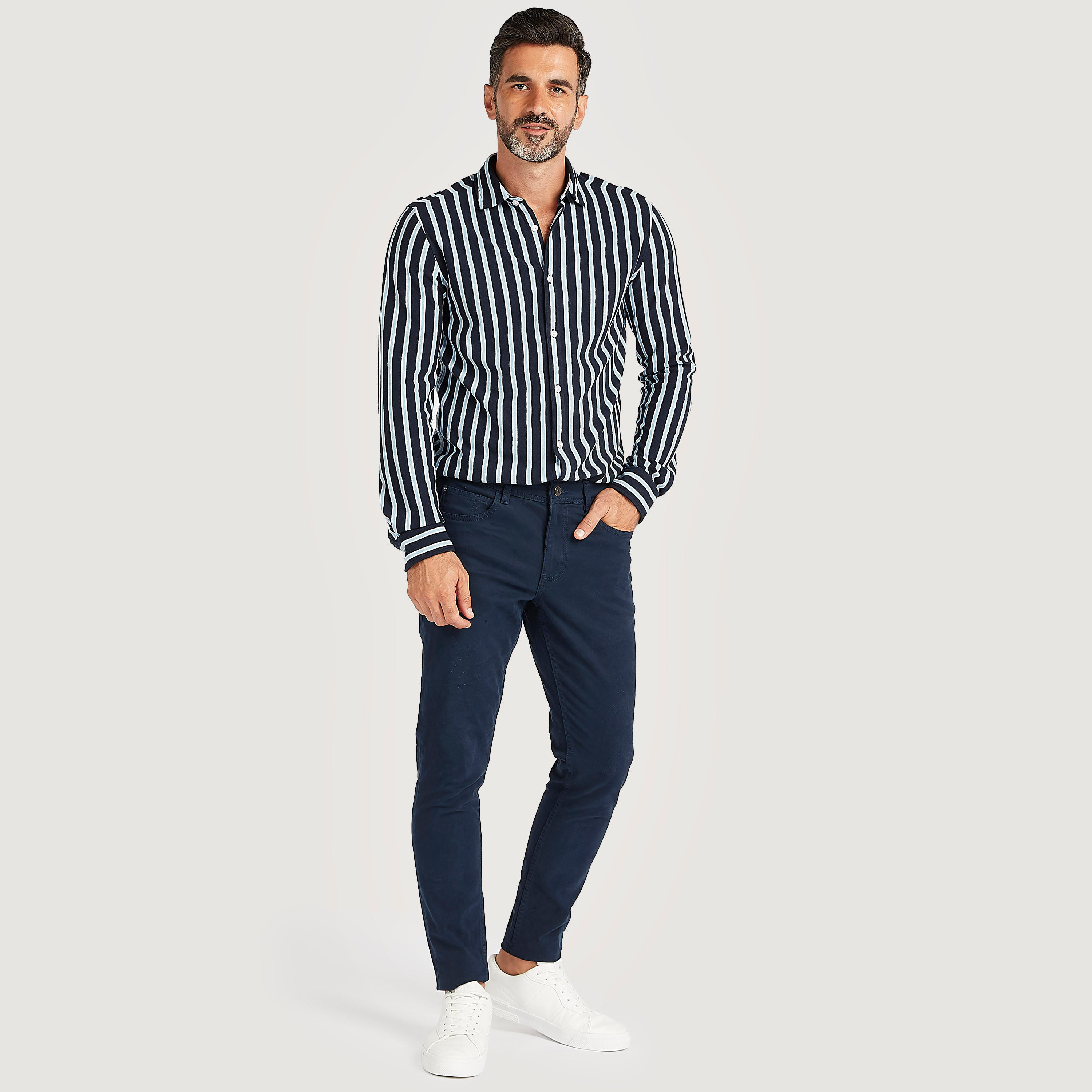 Striped Shirt with Long Sleeves-men-clothing-shirts-image-2