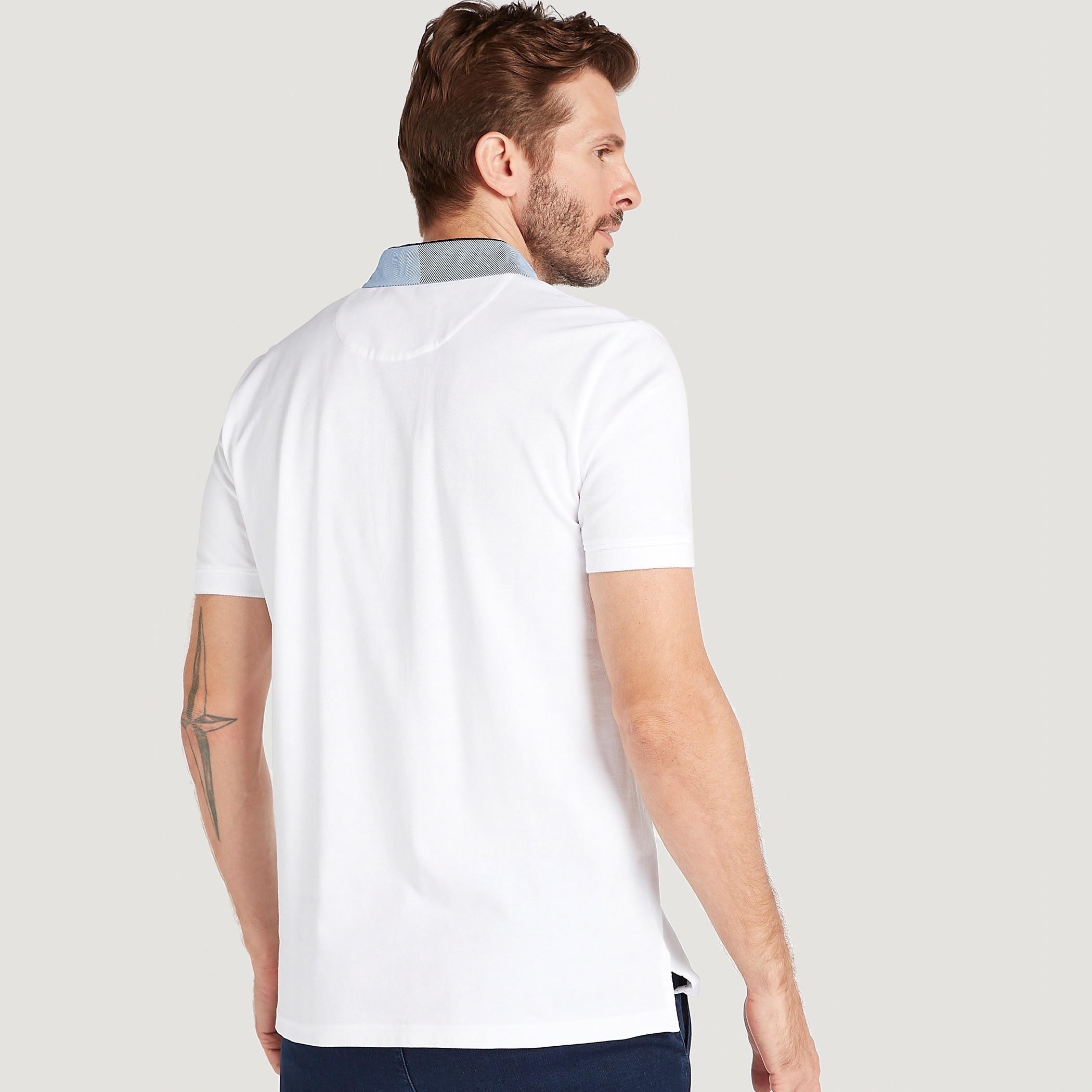 Solid Polo T-shirt with Short Sleeves-men-clothing-tshirtsandpolos-polos-image-4