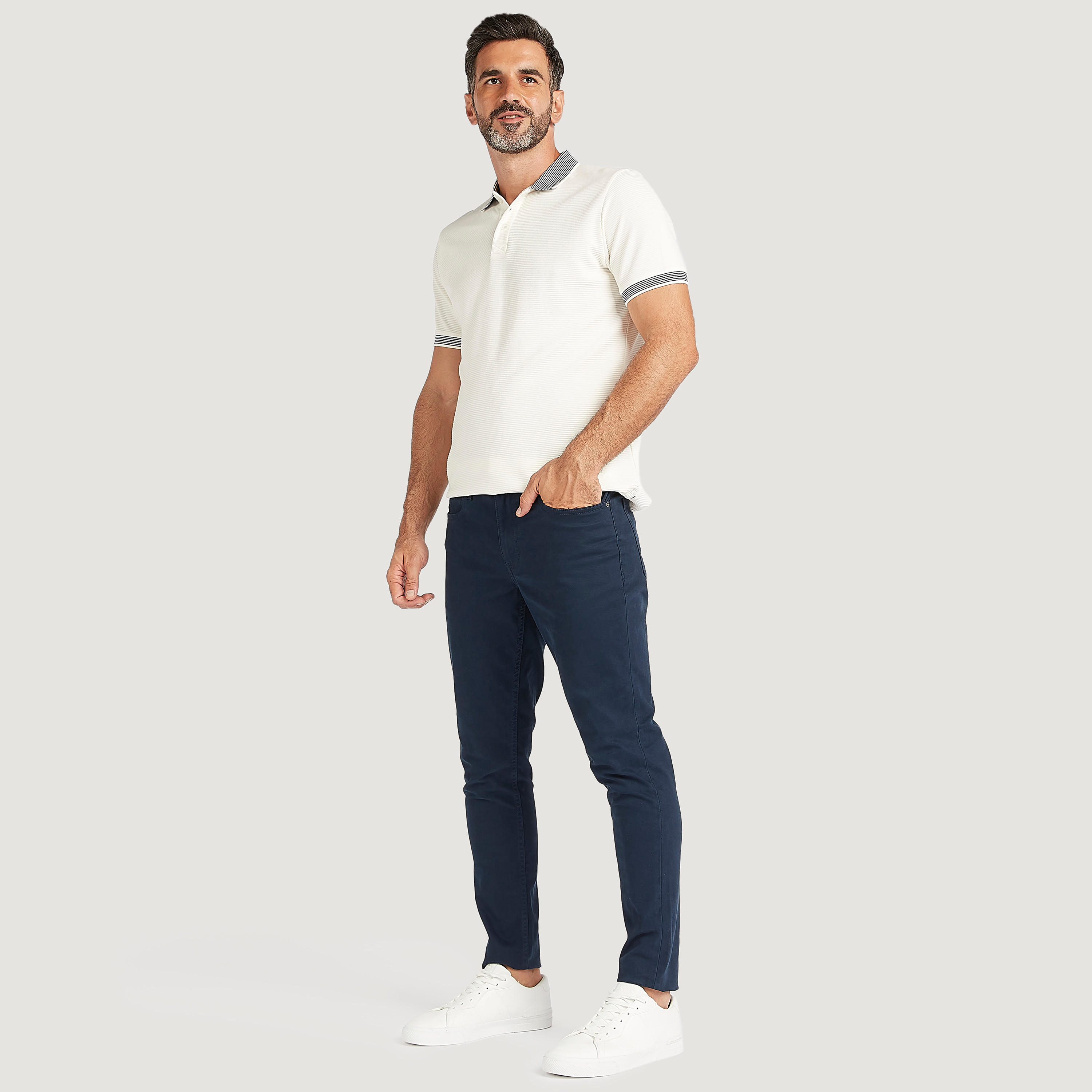 تيشيرت بولو بارز الملمس بأكمام قصيرة-men-clothing-tshirtsandpolos-polos-image-5