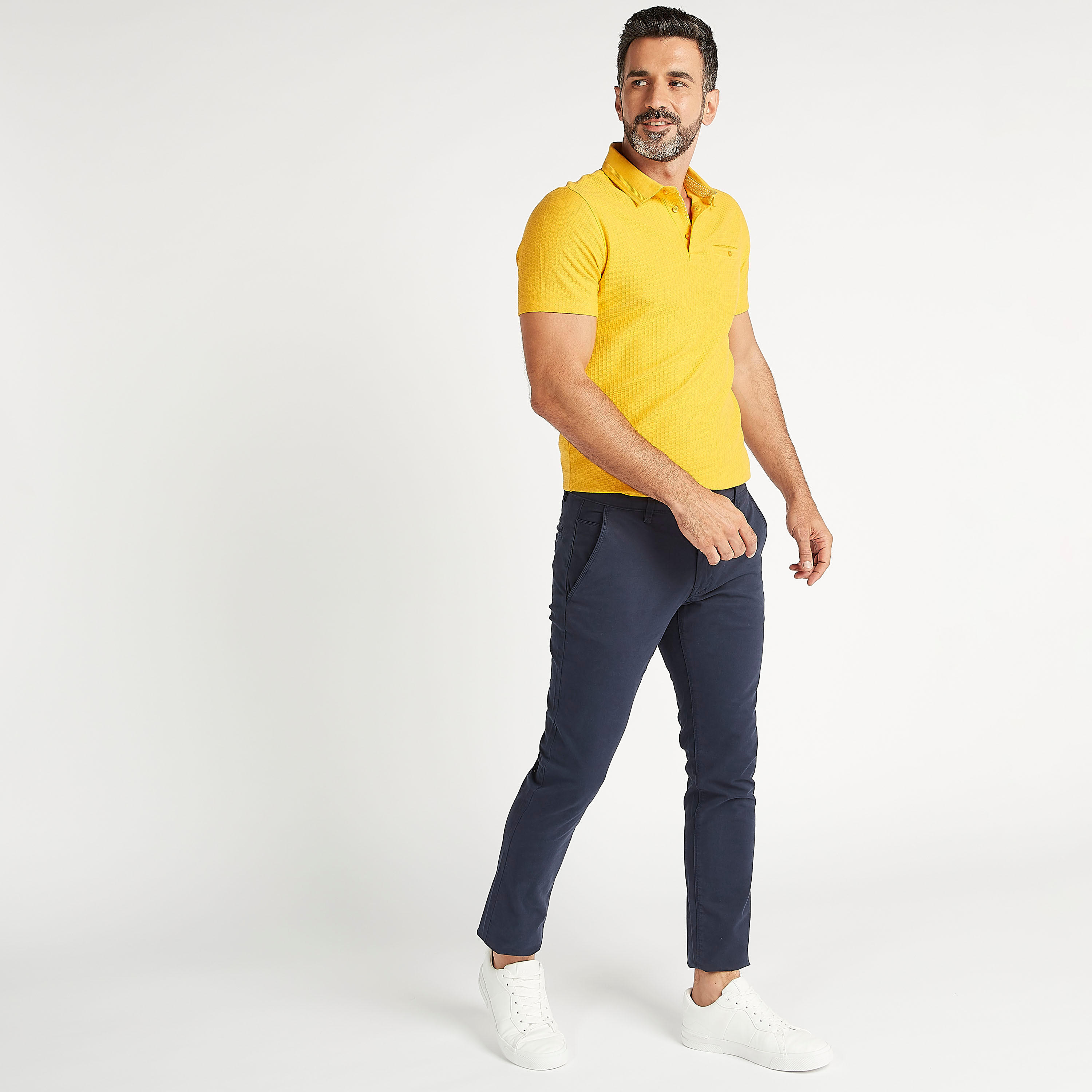 تيشيرت بولو بارز الملمس بأكمام قصيرة-men-clothing-tshirtsandpolos-polos-image-2