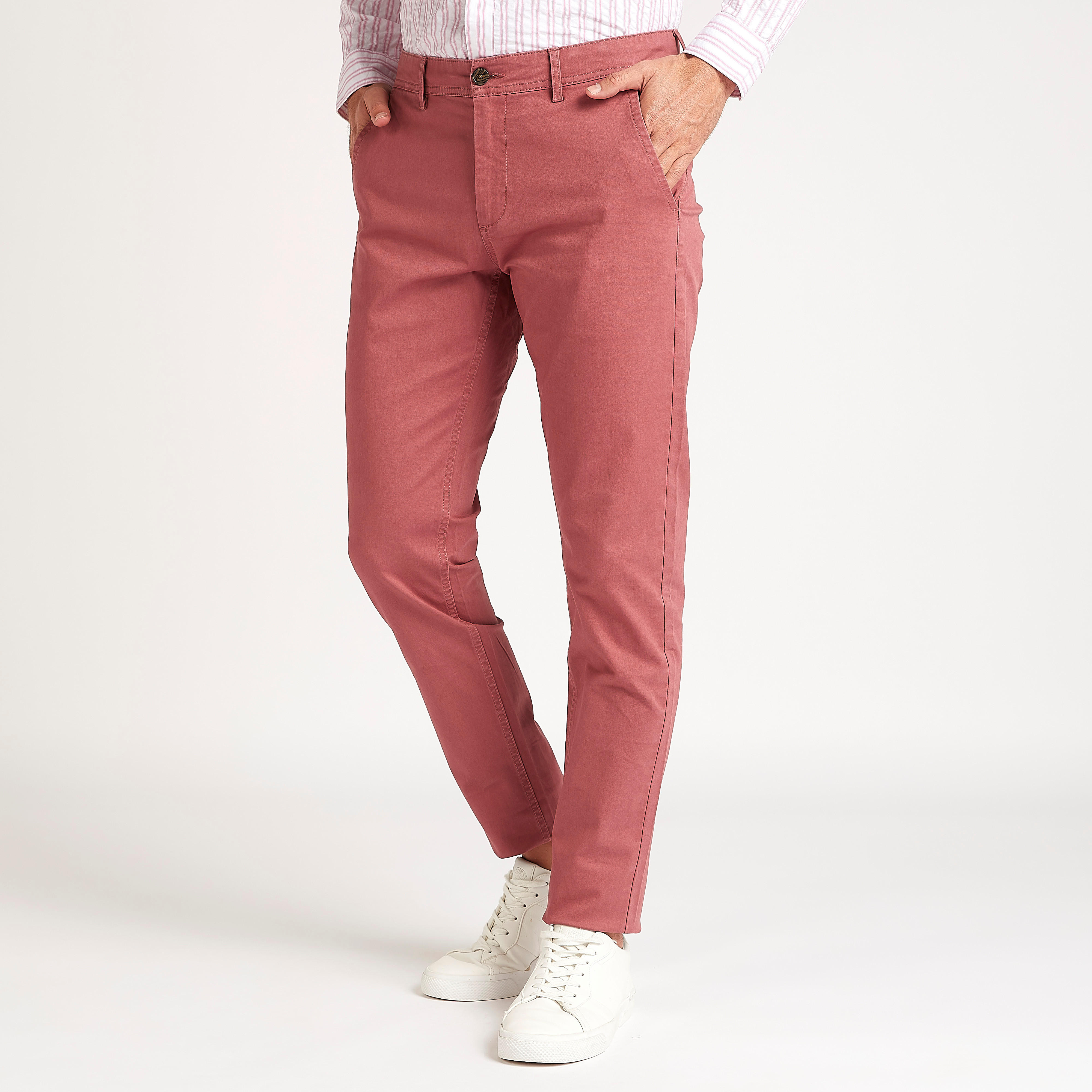 Solid Slim Fit Mid-Rise Trousers with Button Closure-men-clothing-bottoms-trousersandchinos-trousers-image-1