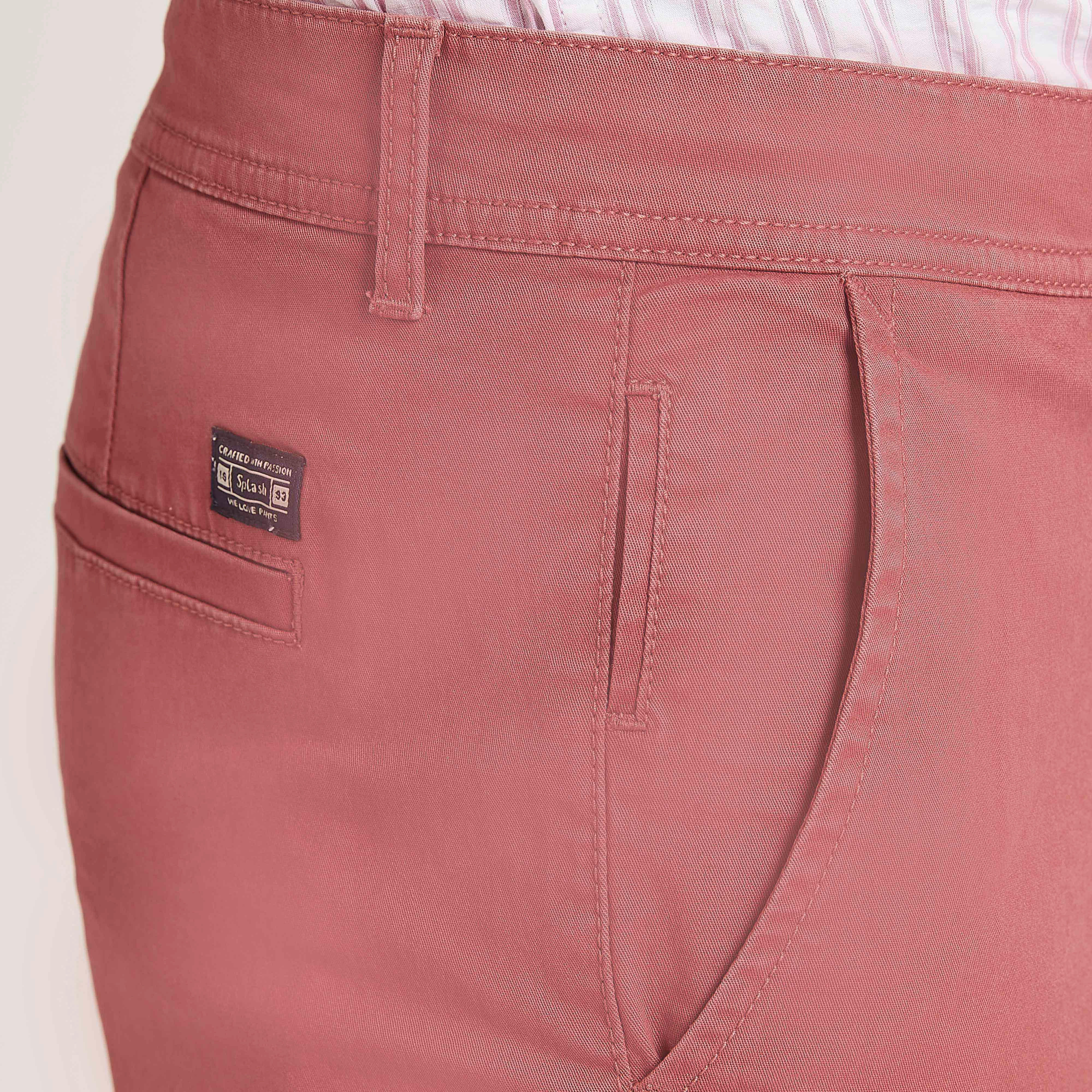 Solid Slim Fit Mid-Rise Trousers with Button Closure-men-clothing-bottoms-trousersandchinos-trousers-image-5