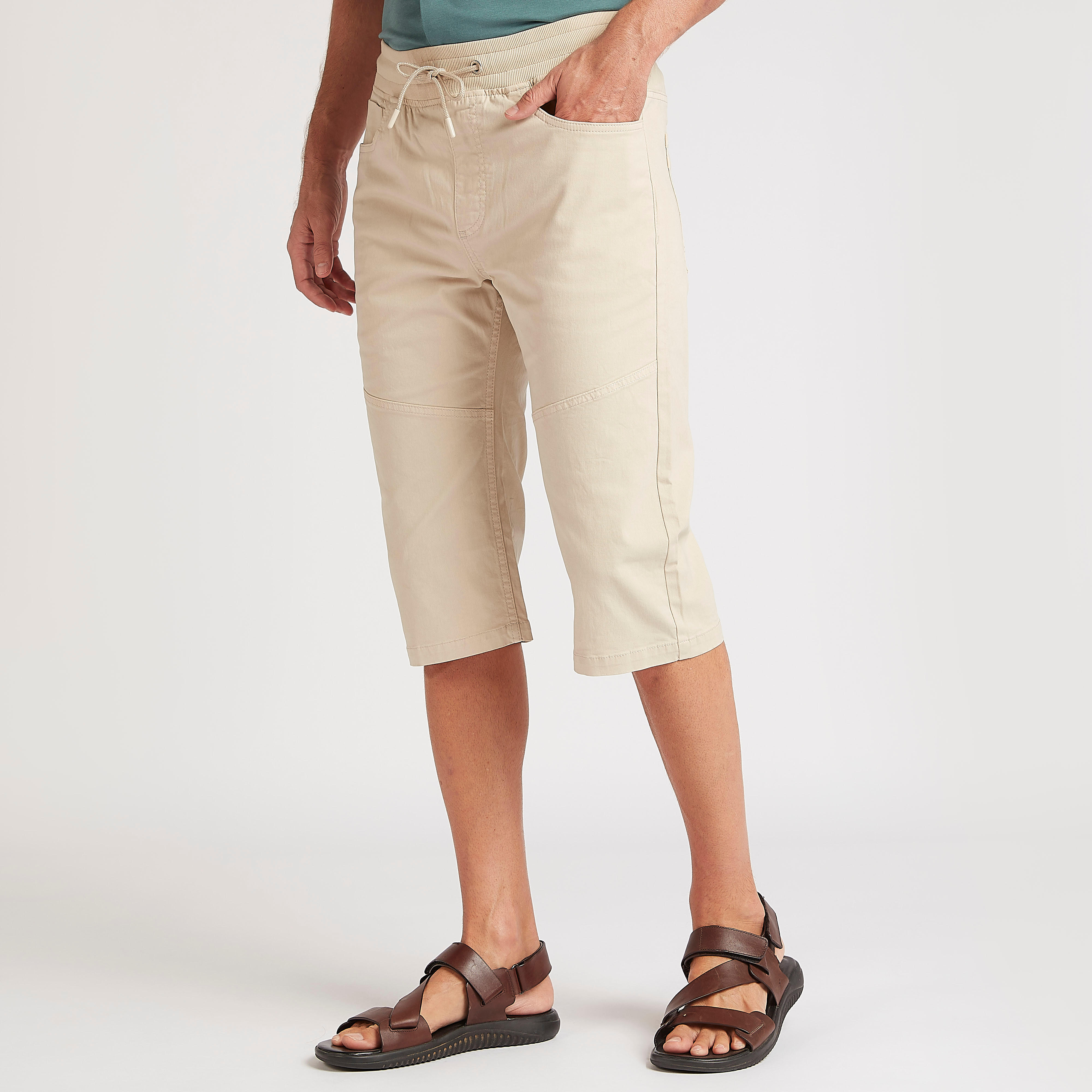 شورت سادة برباط إغلاق وخصر متوسّط الارتفاع-men-clothing-bottoms-shorts-image-5
