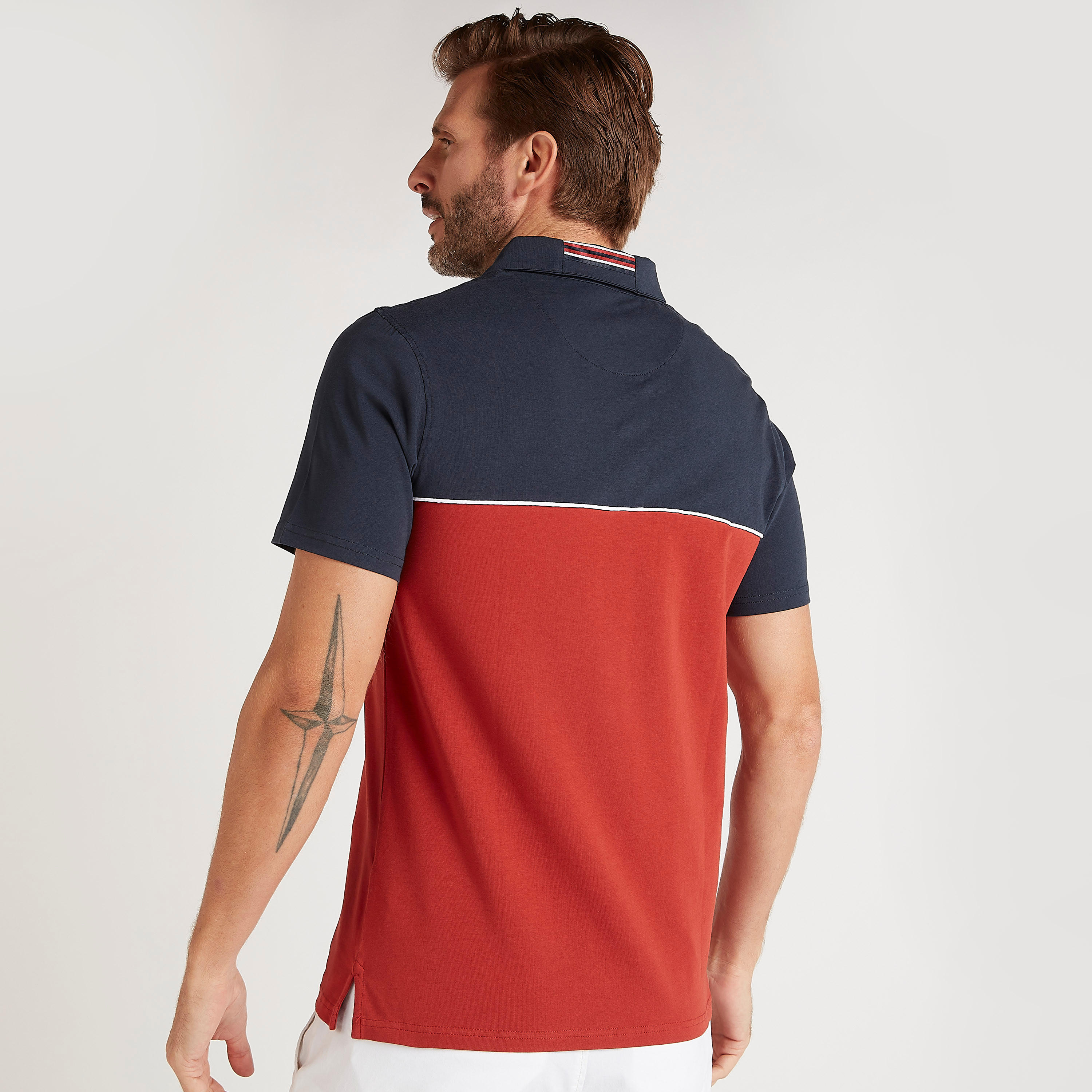 Cut and Sew Polo T-shirt with Short Sleeves-men-clothing-tshirtsandpolos-polos-image-4