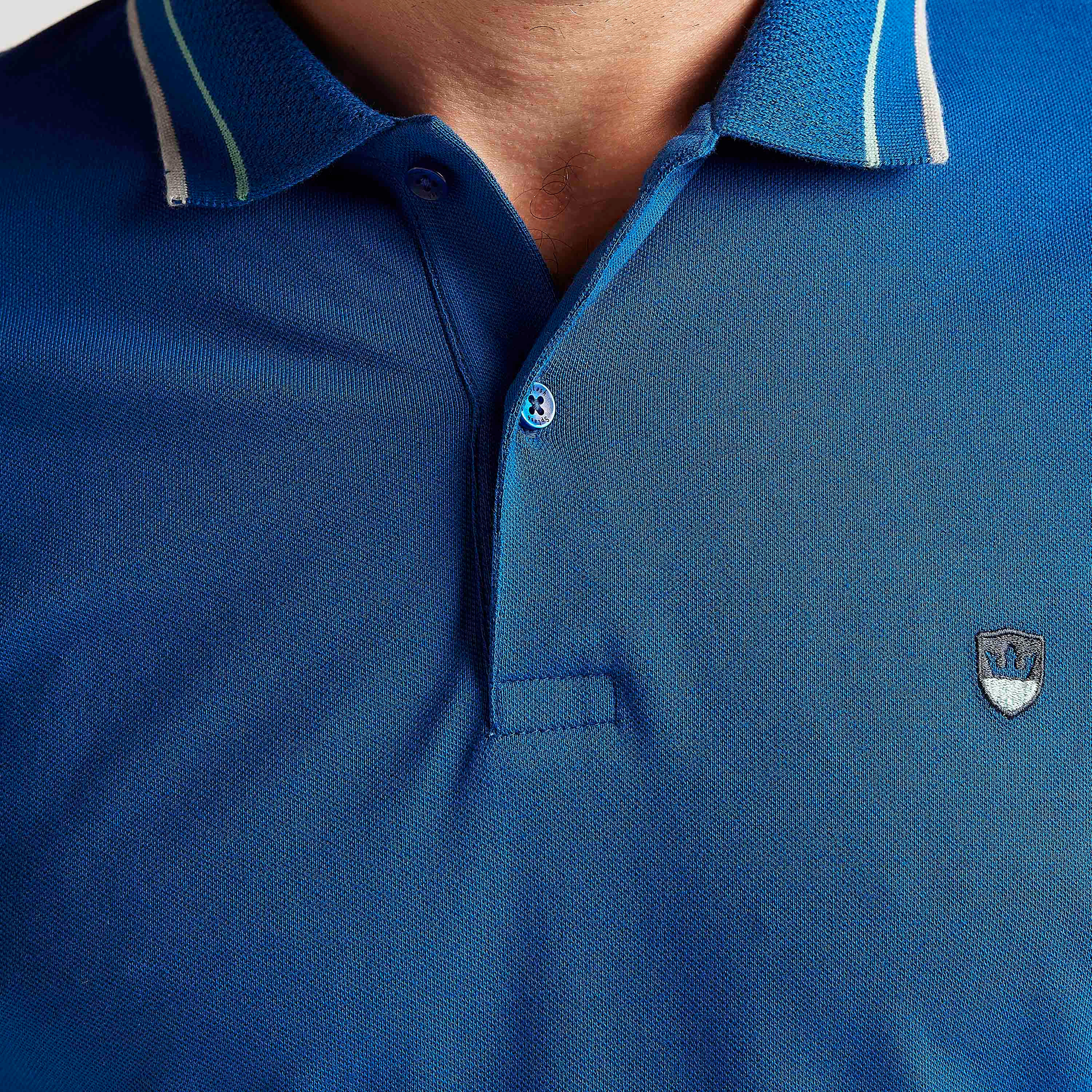 Solid Polo T-shirt with Tape Detailed Short Sleeves-men-clothing-tshirtsandpolos-polos-image-3