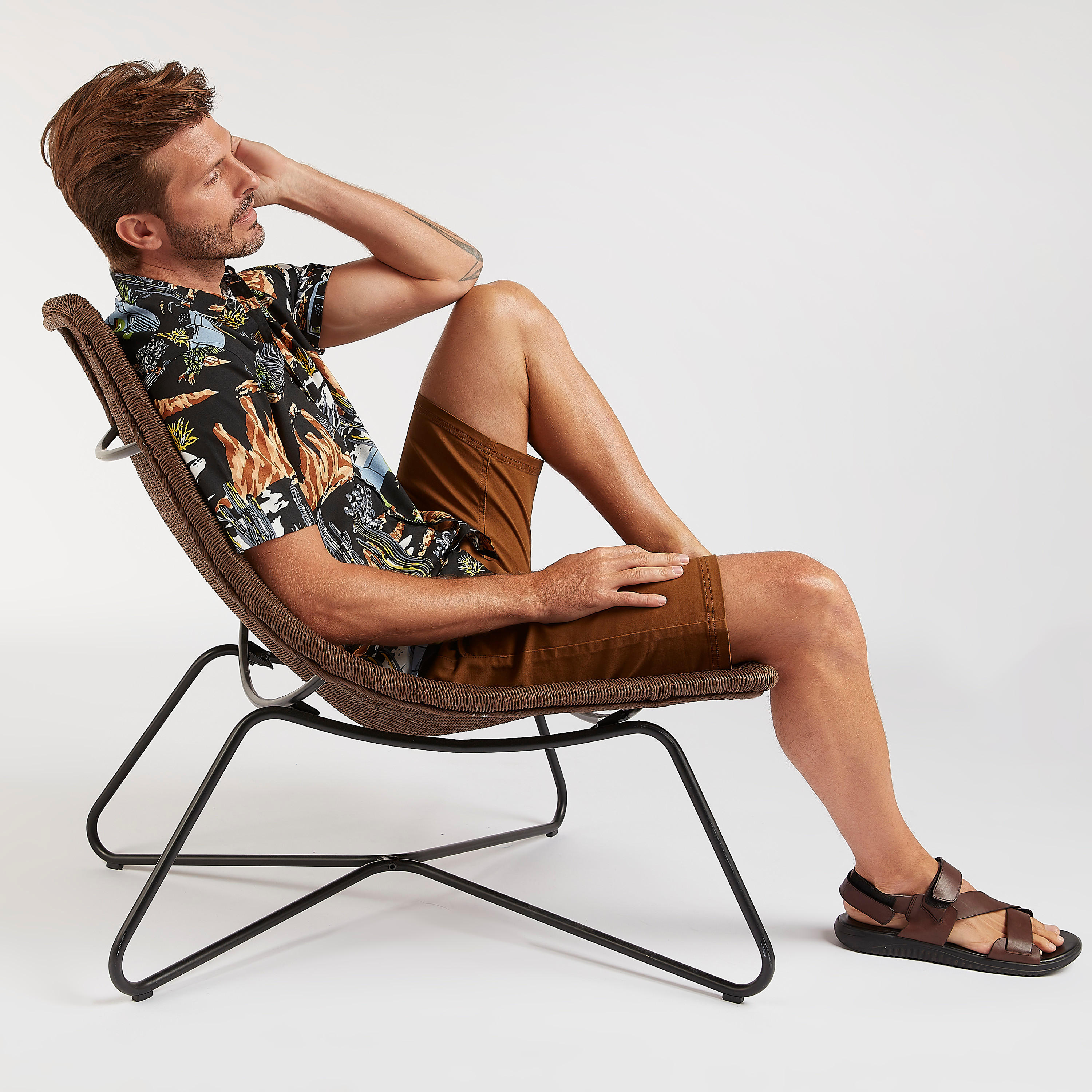 Printed Slim Fit Shirt with Short Sleeves-men-clothing-shirts-image-6