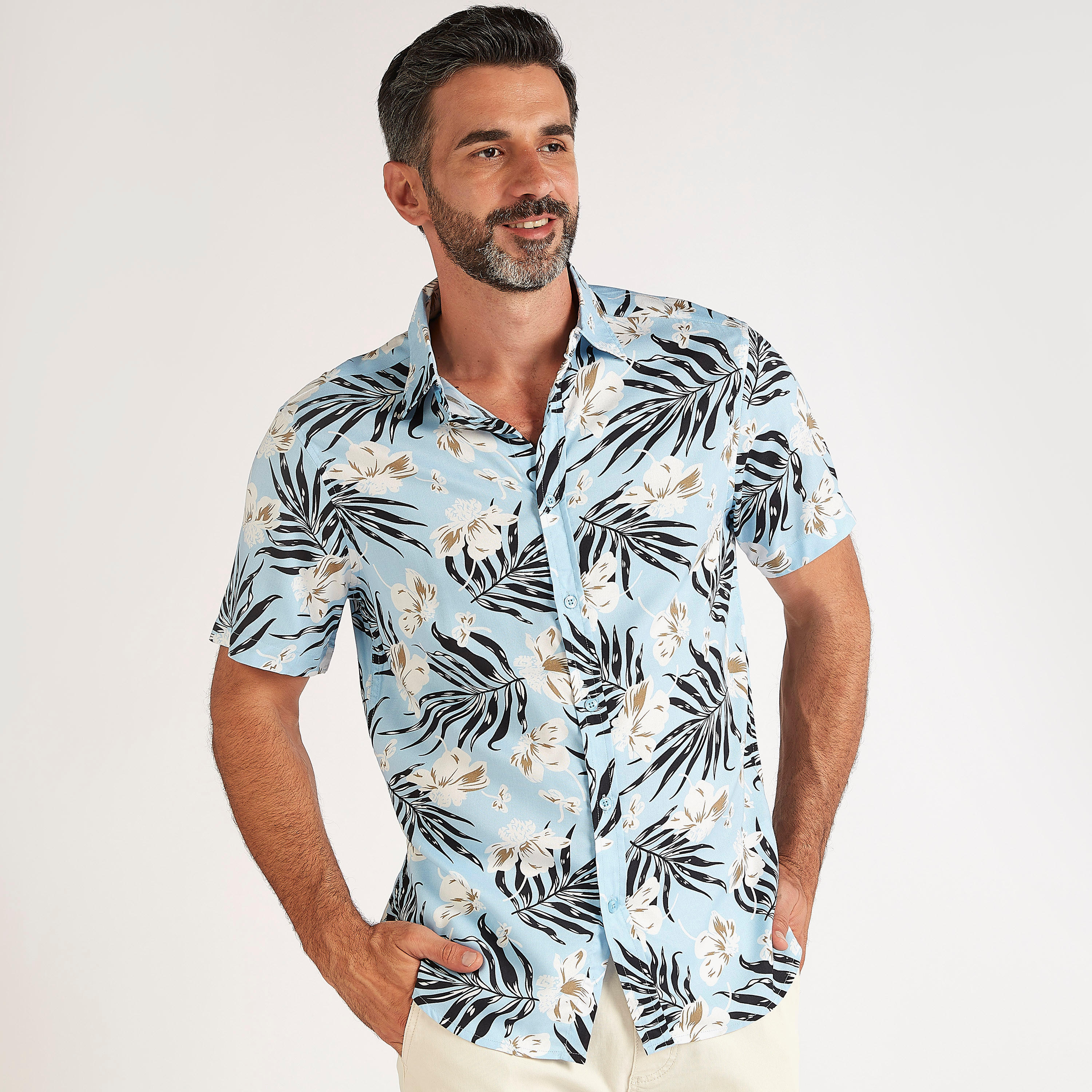 Printed Slim Fit Shirt with Short Sleeves-men-clothing-shirts-image-6