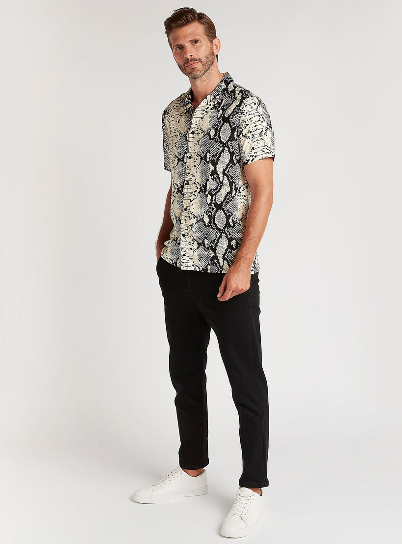 Printed Shirt with Short Sleeves-men-clothing-shirts-image-2