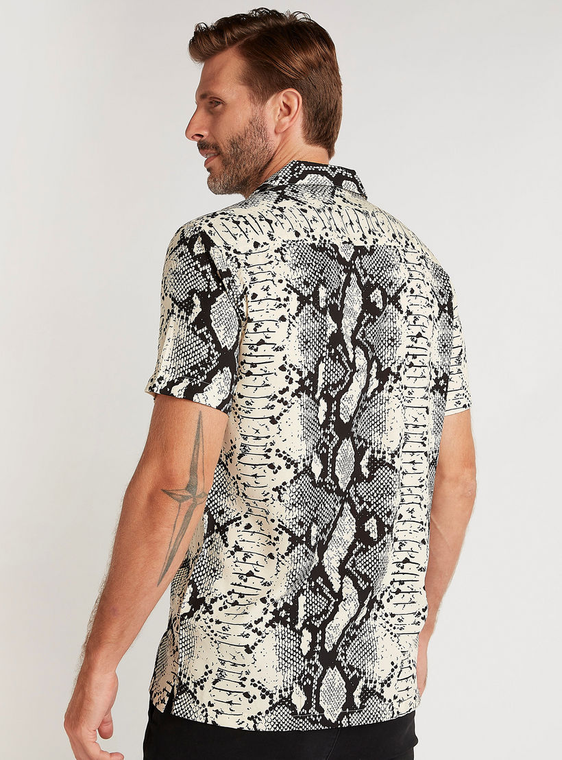 Printed Shirt with Short Sleeves-men-clothing-shirts-image-4