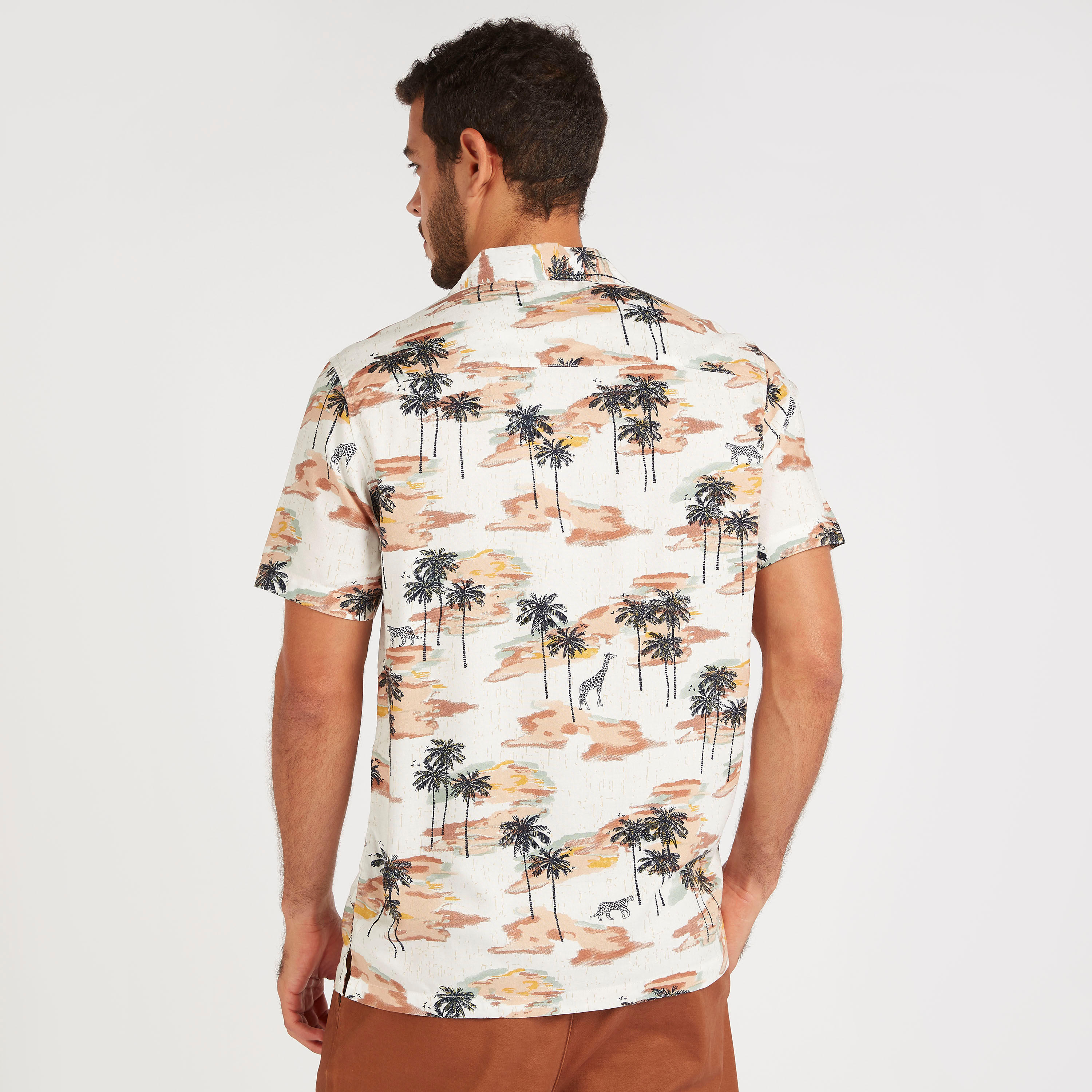 Printed Slim Fit Shirt with Short Sleeves-men-clothing-shirts-image-5